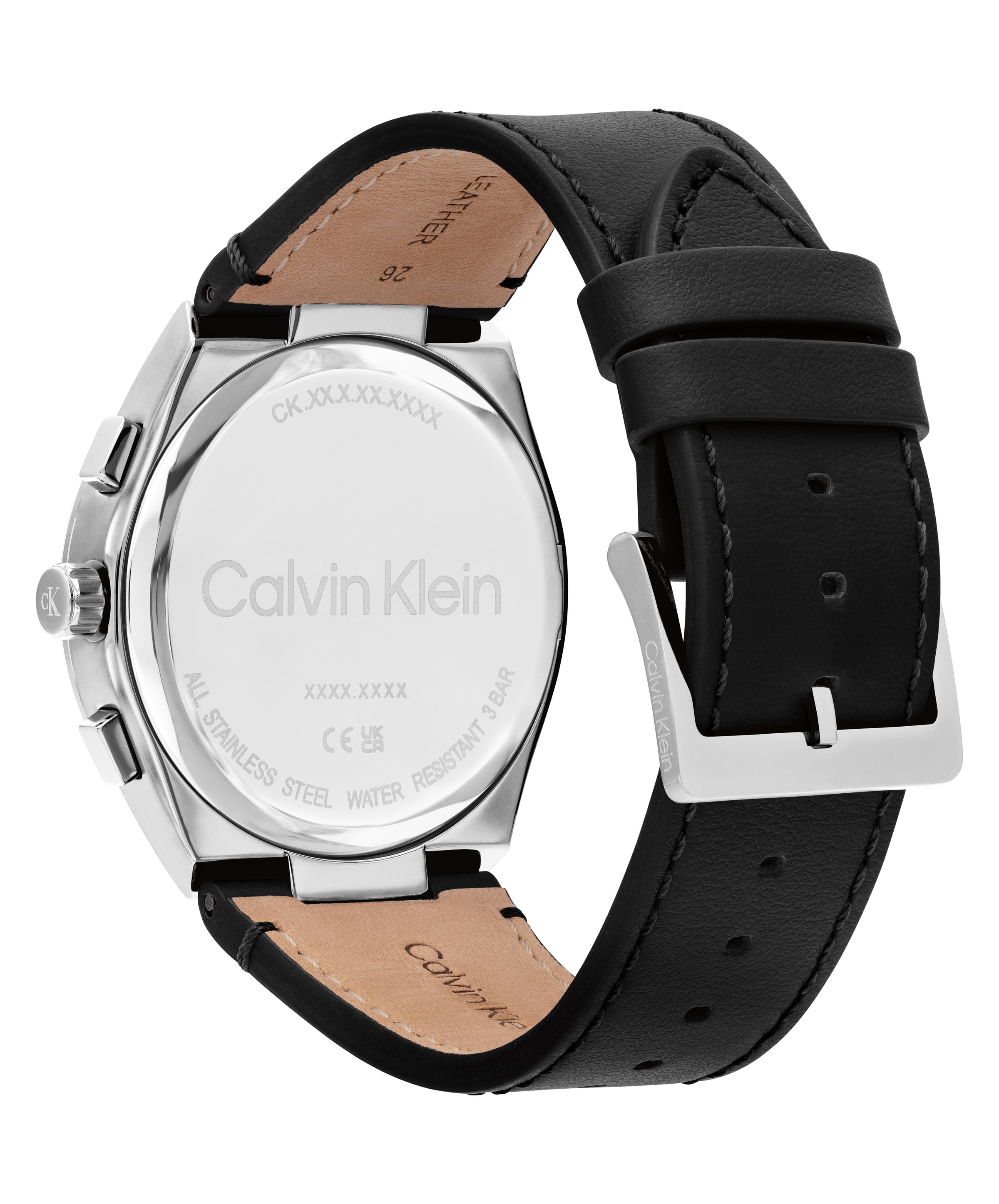 Calvin Klein Multifunktionsuhr »DISTINGUISH SKELETON« Quarzuhr, Armbanduhr, Herrenuhr, Lederarmband, analog