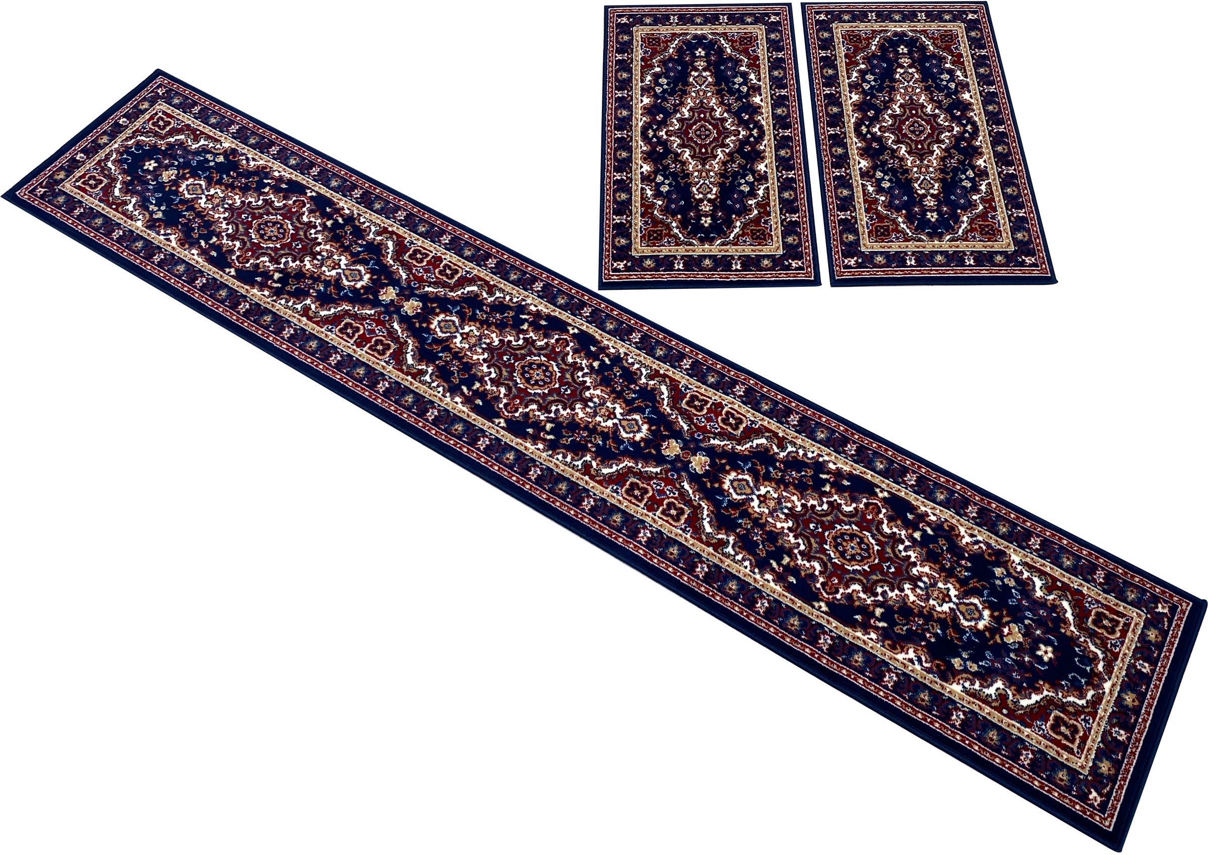 OTTO home Bettumrandung "Oriental, Made in Belgium" Höhe 7 mm 1 Stk. tlg. Läufer-Set, Kurzflor, Orient-Optik, mit Bordüre, pflegeleicht, elegant