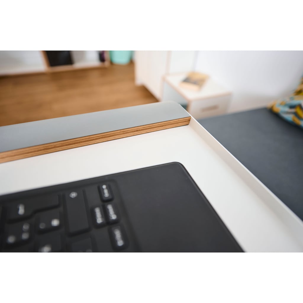 Tojo Laptoptisch »praktisch grau/weiß«, Frühstück- und Notebooktablett, Breite 65 cm