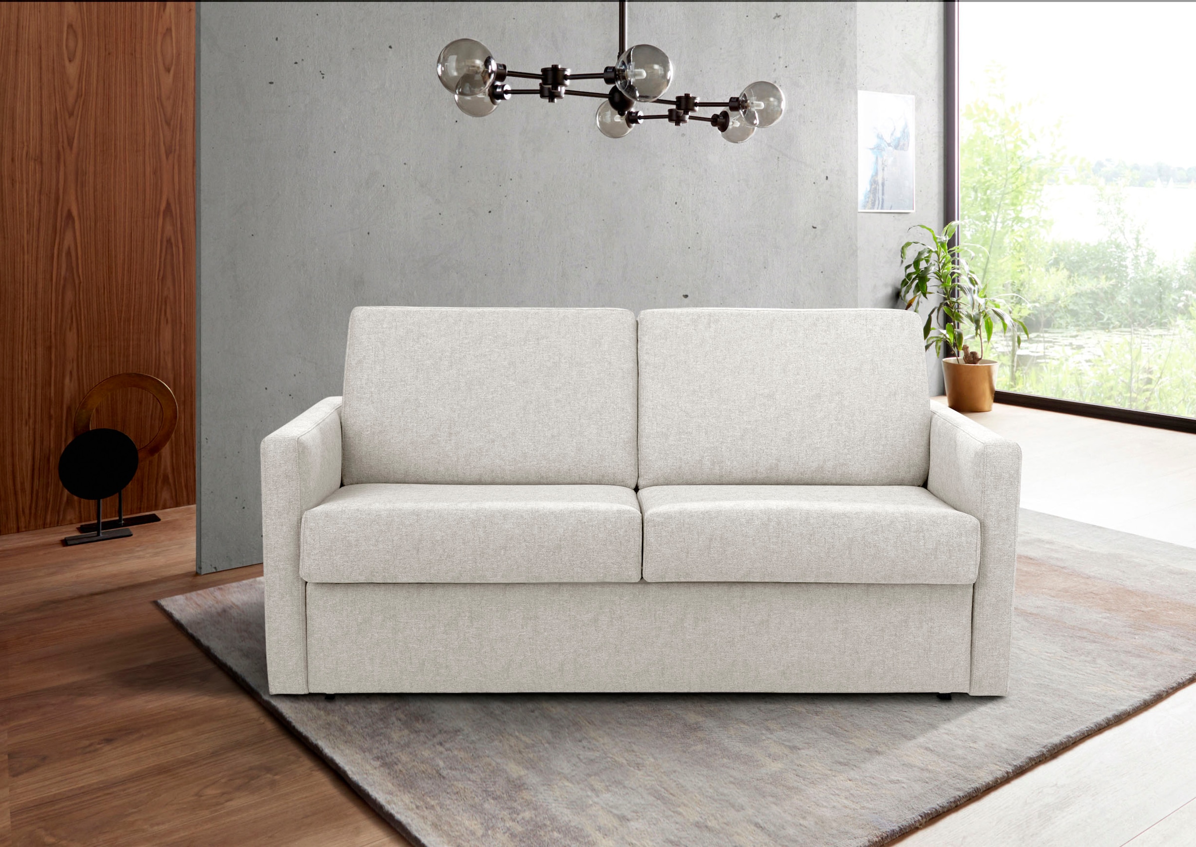 Places of Style Schlafsofa »Goldpoint 162 cm, Dauerschläfer, Liegefläche 120/200cm,«, 2-Sitzer mit Bettfunktion, Bonell-Federkernmatratze