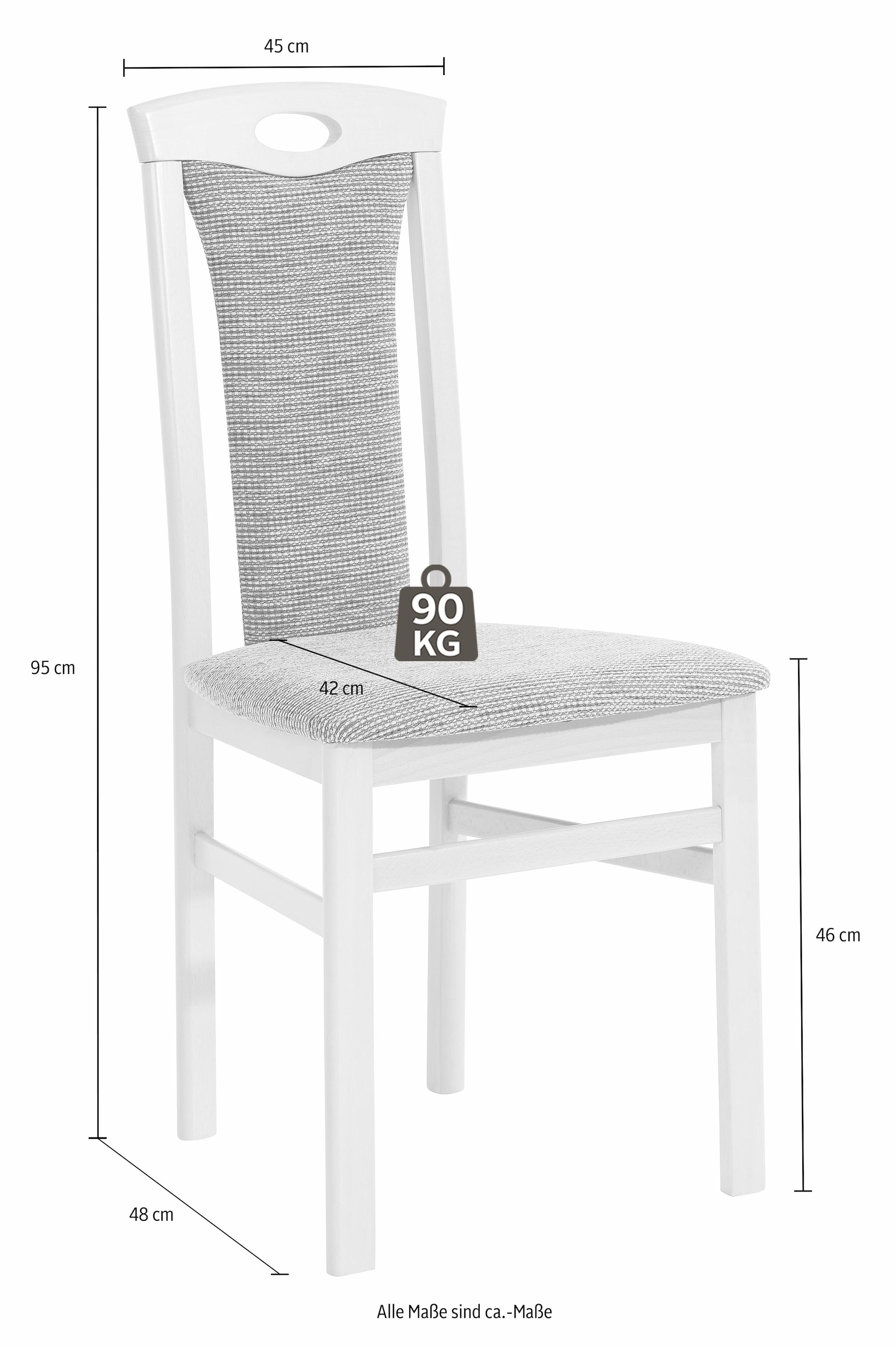 Home affaire 4-Fußstuhl "Kasia" (Set) 2 Stk. Struktur günstig online kaufen