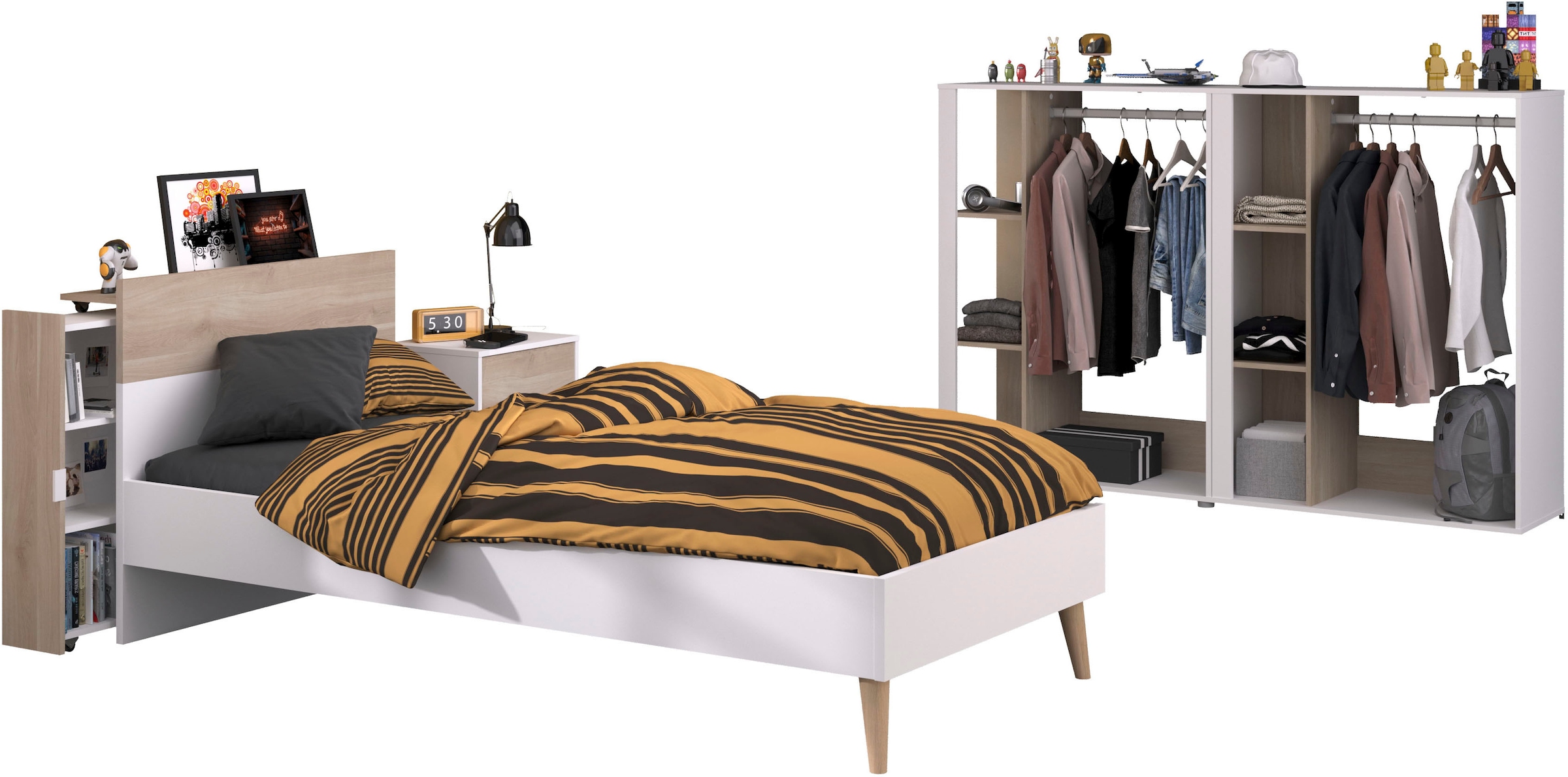 Parisot Jugendzimmer-Set "Parisot Aalborg 6" Set, 4 Stk. tlg. offene Regale günstig online kaufen