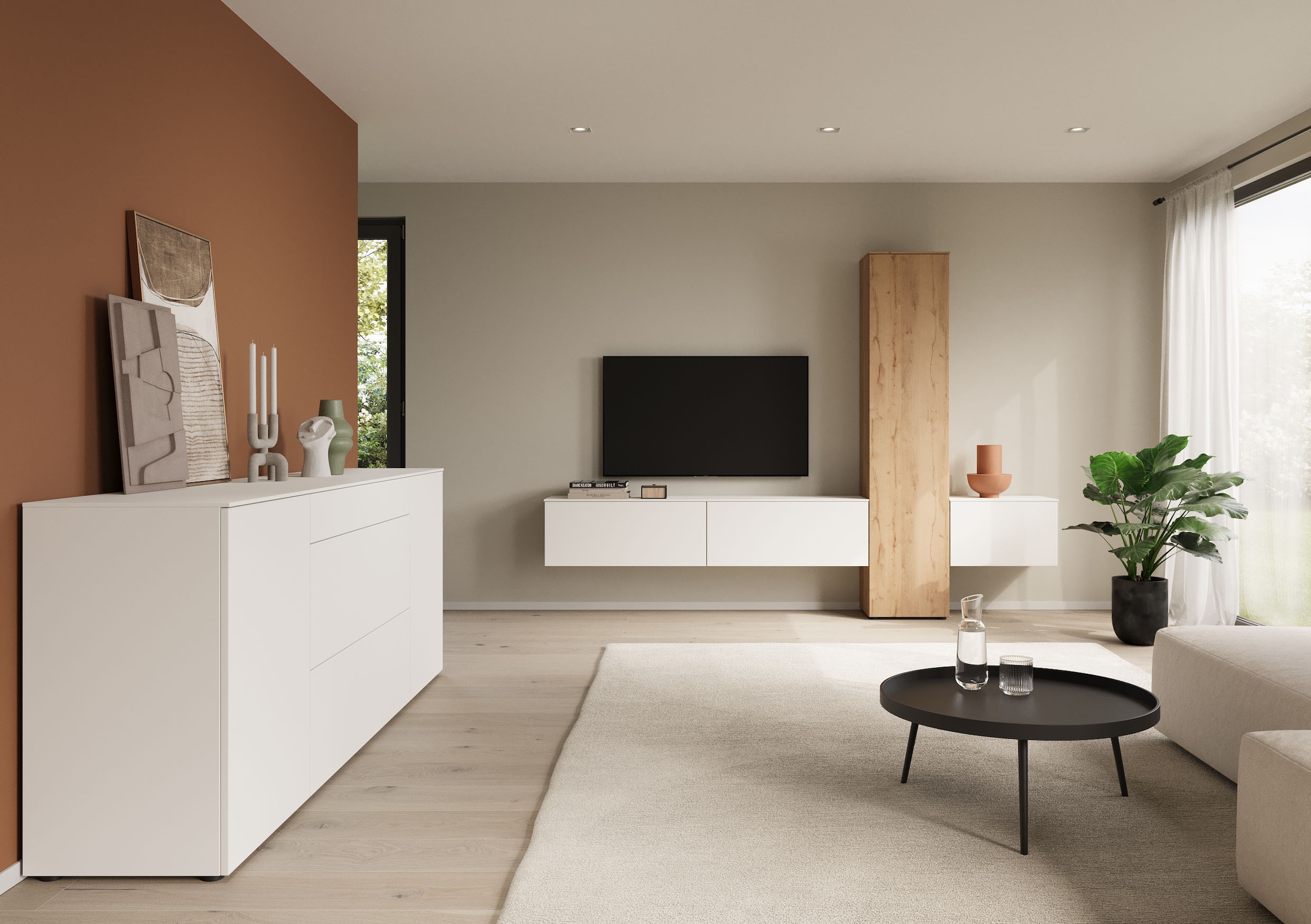 nobilia® Lowboard »Avala, 37 x 37cm (H/T), in zwei Breiten« mit Barklappe
