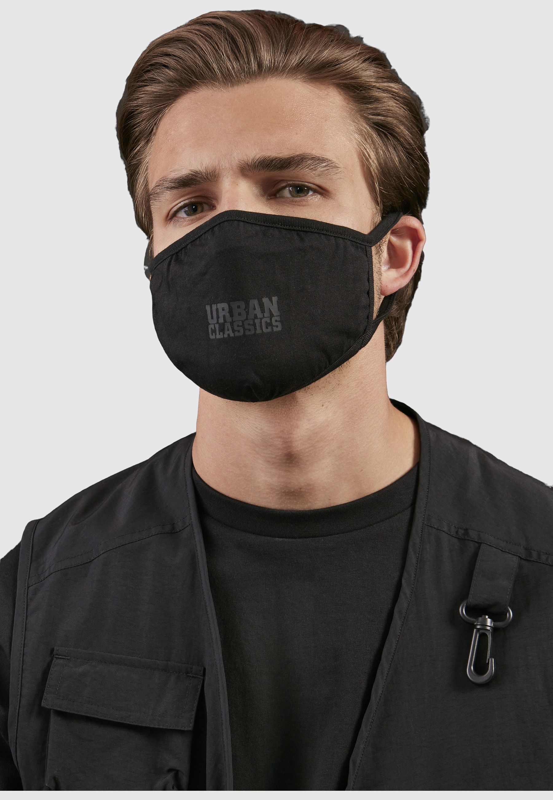 URBAN CLASSICS Mund-Nasen-Maske »Urban Classics Unisex Urban Classics Cotton Face Mask 2-Pack«