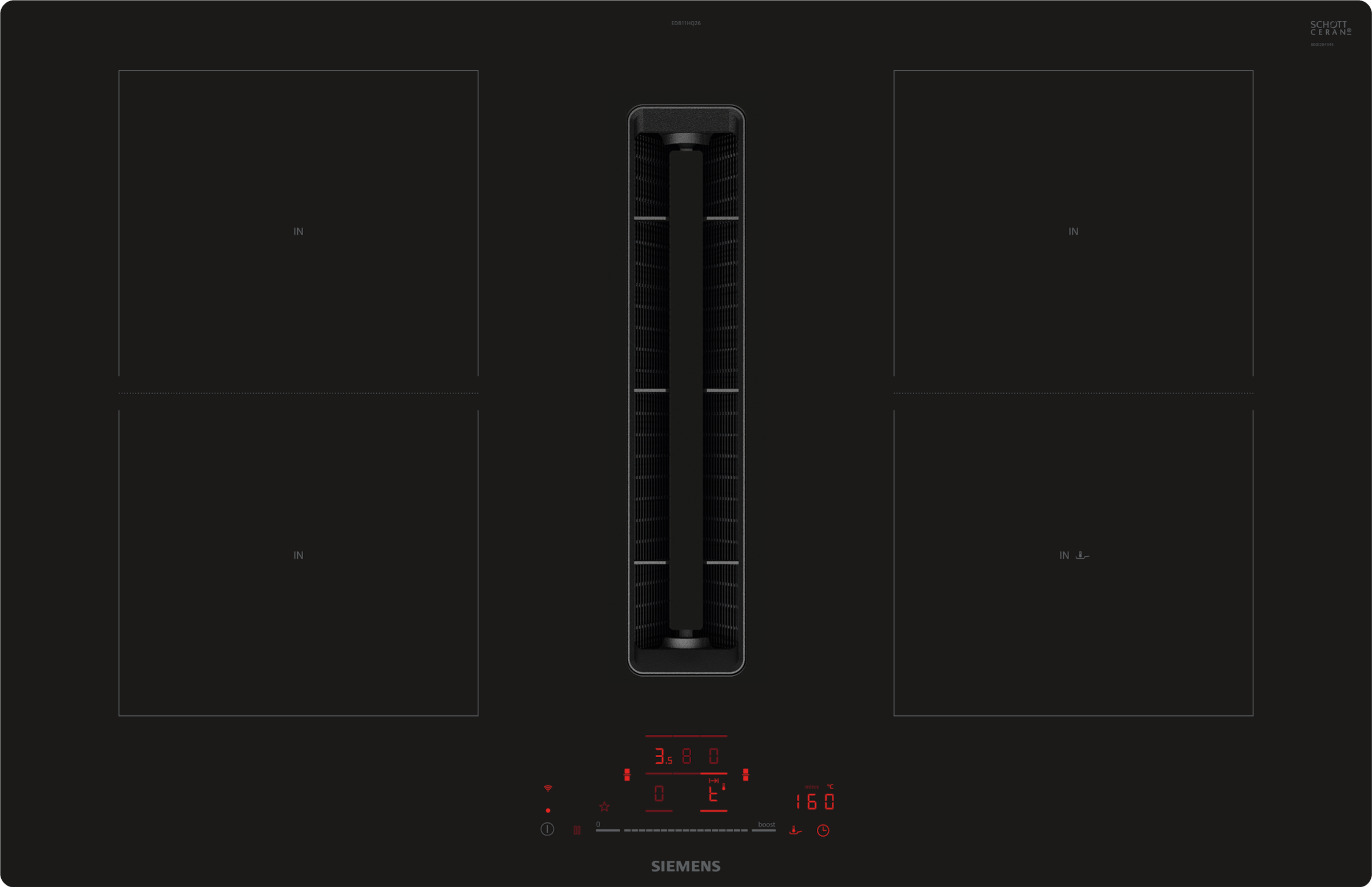 SIEMENS Kochfeld mit Dunstabzug "ED811HQ26E" Integr. Abzug & Kombi-Induktio günstig online kaufen