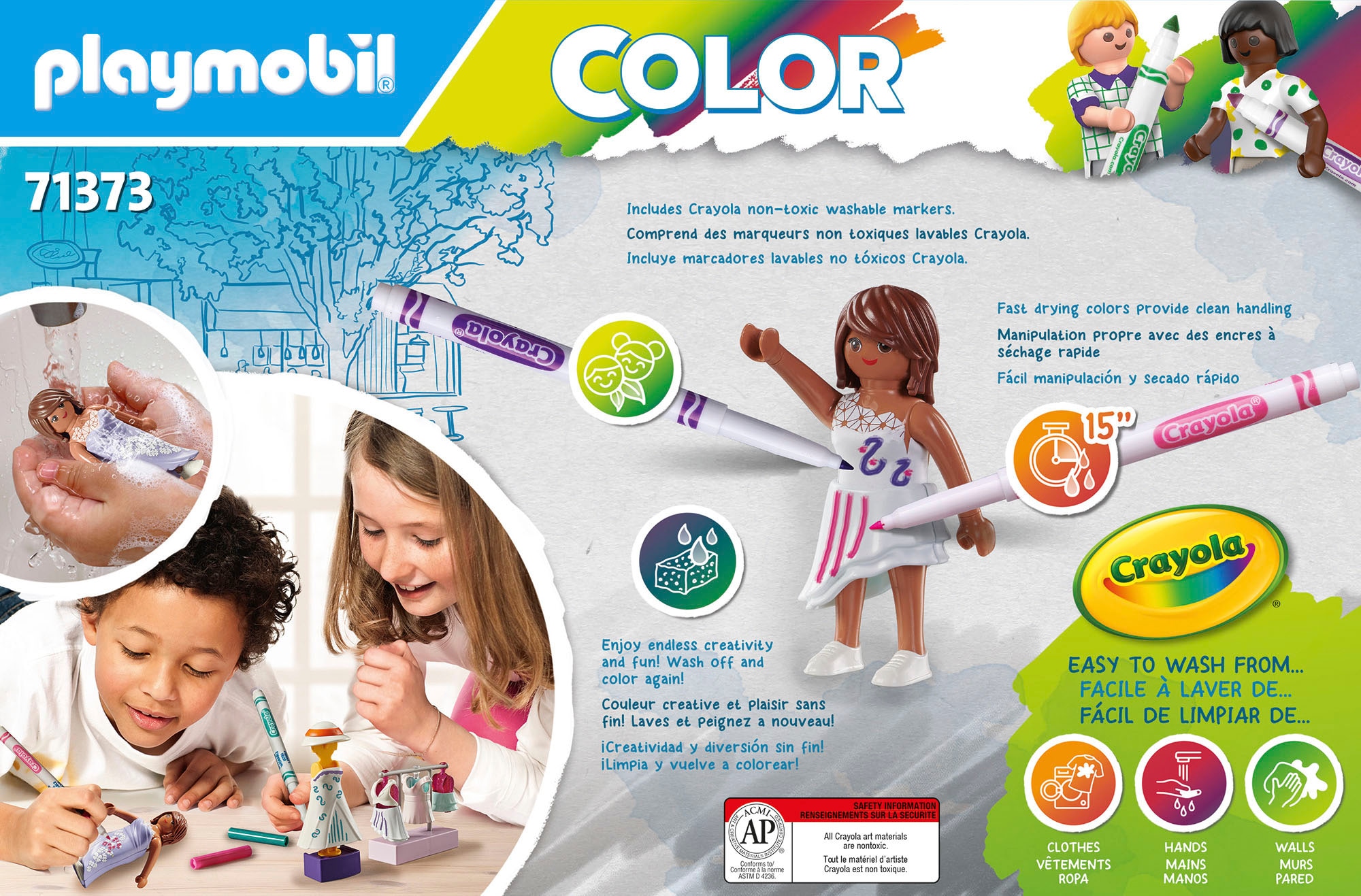 Playmobil® Konstruktions-Spielset »Fashion Design Set (71373), Color«, (45 St.)
