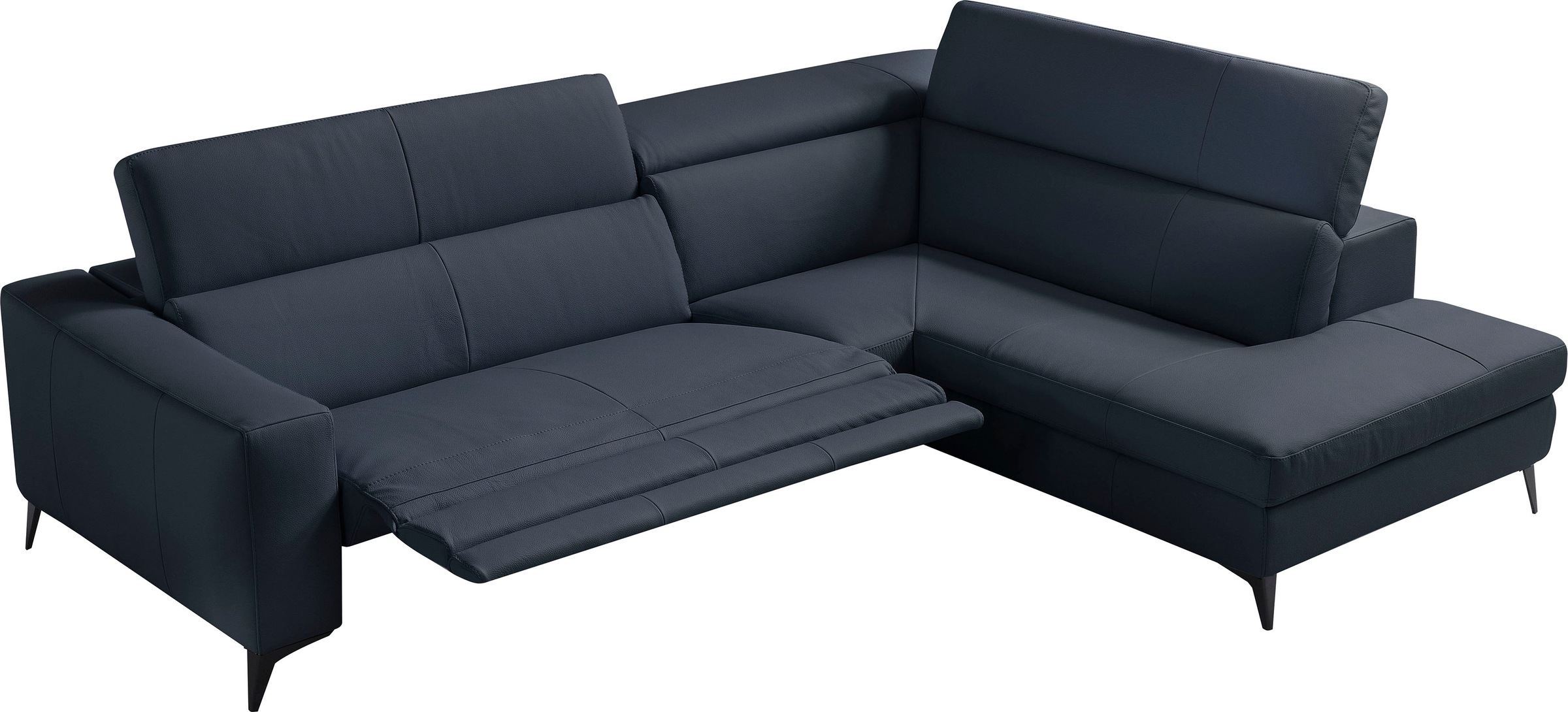 Egoitaliano Ecksofa "Edith, Designsofa mit hohem Sitzkomfort, Breite 269cm, L-Form" inkl. elektrischer Relaxfunktion und manuell verstellbaren Kopfteilen