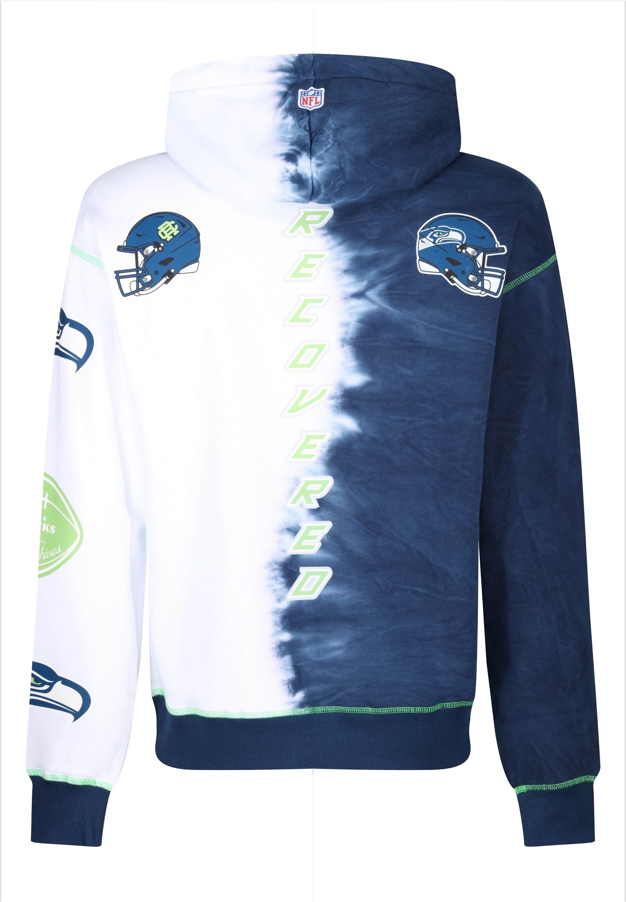 Recovered Kapuzensweatshirt »NFL Seahawks Ink Dye Effect On«, für alle Seattle Seahawks-Fans