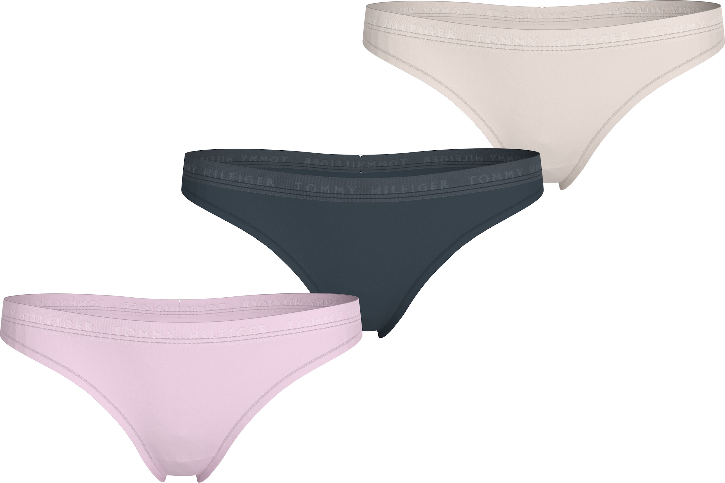 Slip »3P THONG (EXT SIZES)«, (Packung, 3 St., 3er), mit Logobund