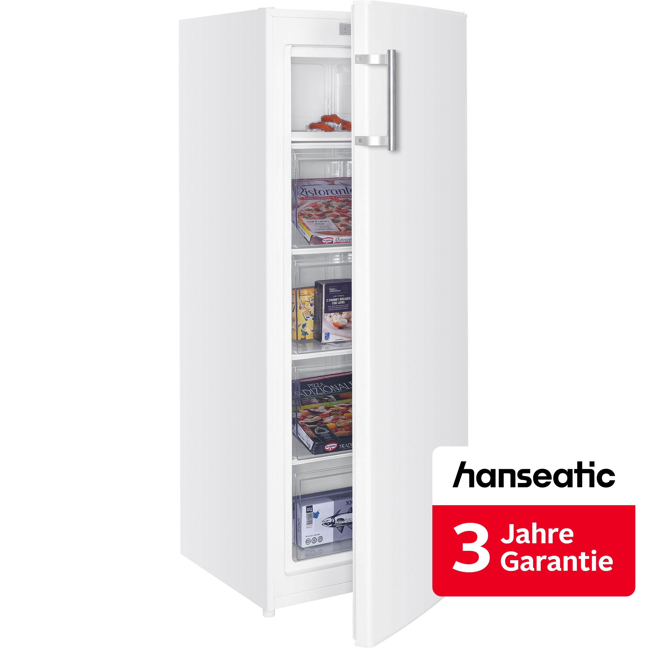 Hanseatic Gefrierschrank "HGS14355DW" 142,6 cm hoch 54,4 cm breit inkl. 3 Jahre Herstellergarantie