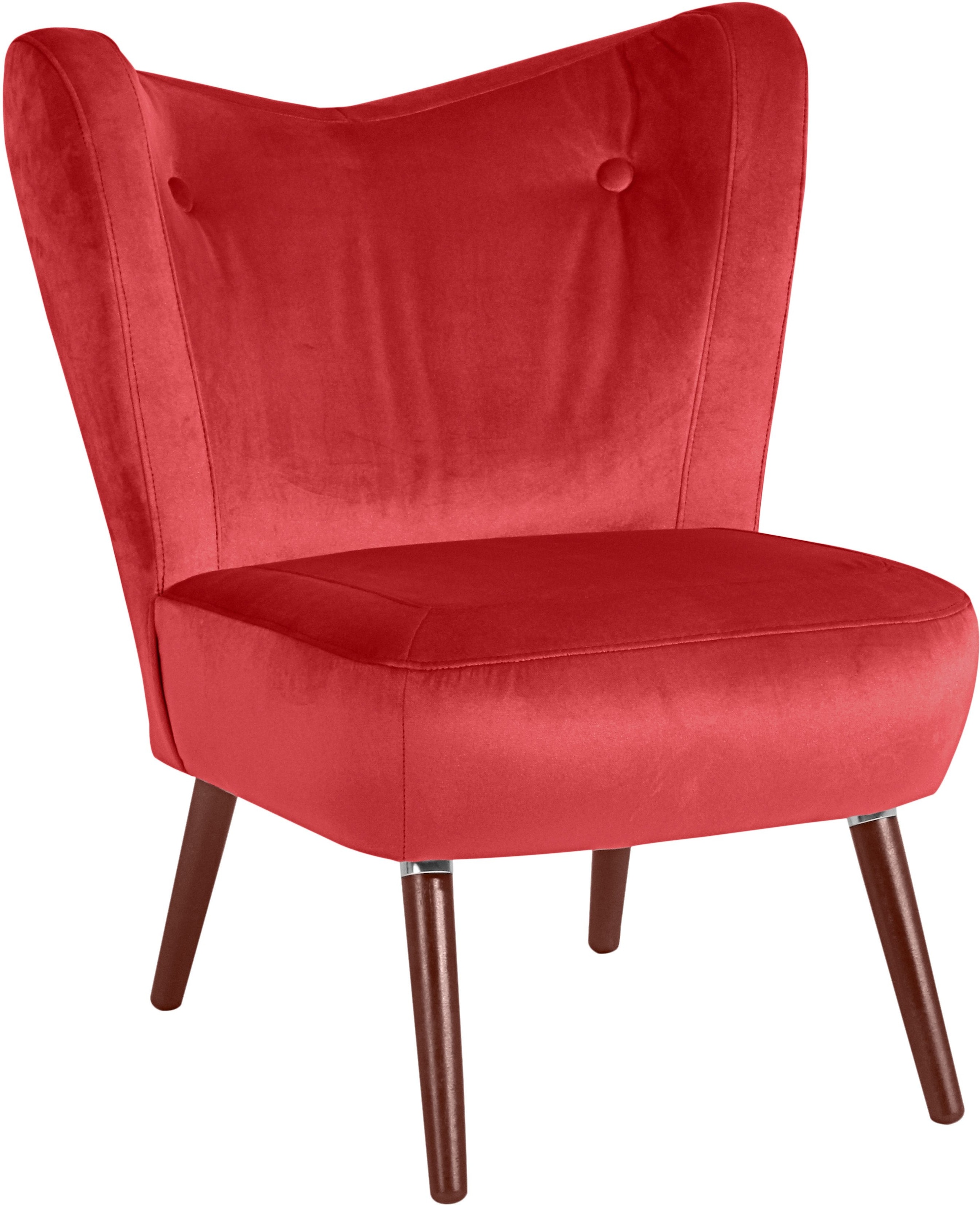 Cocktailsessel »Stella, Loungesessel, Samtvelours Bezug in 10 Trendfarben«, im...