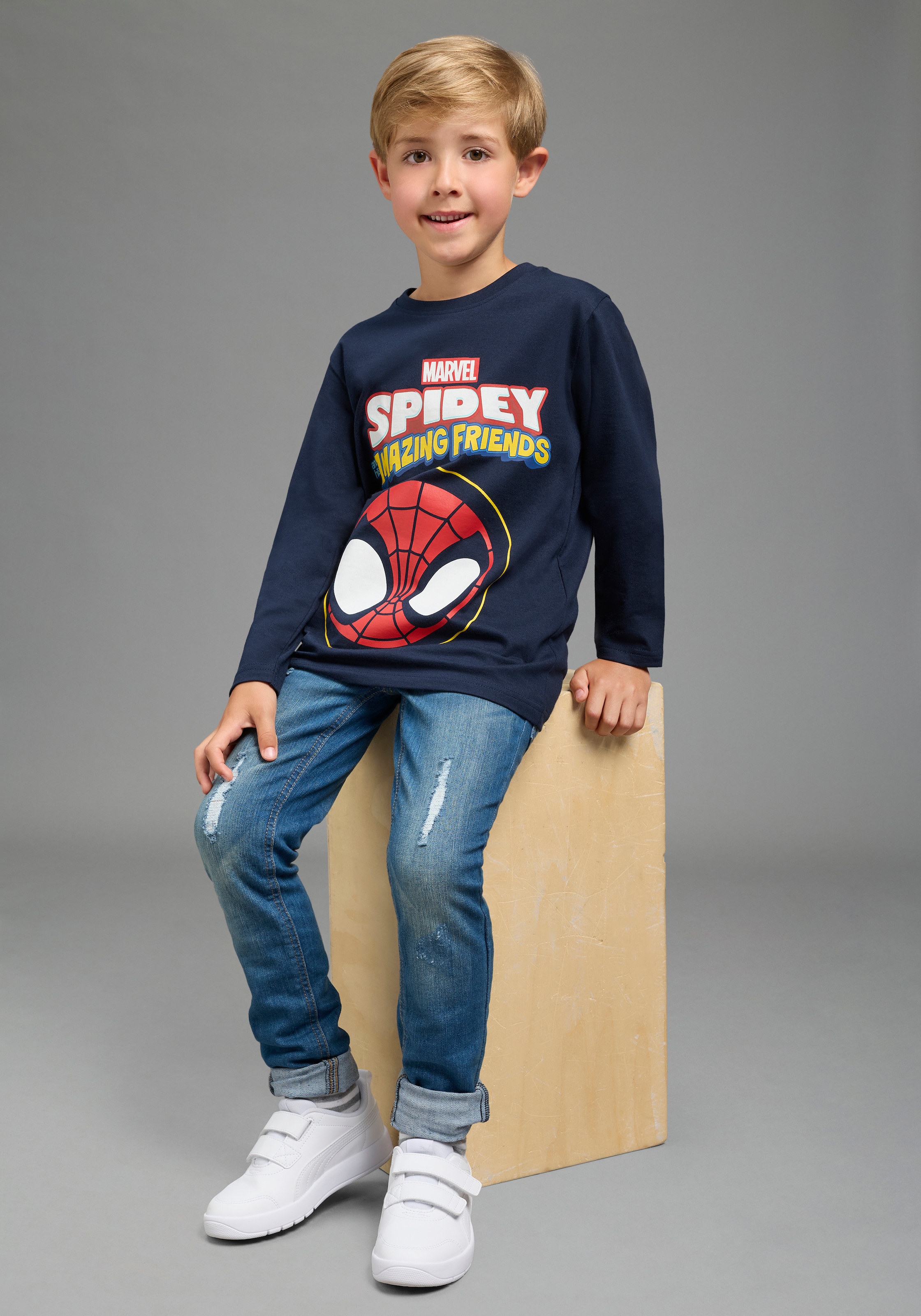KIDSWORLD Langarmshirt »SPIDEY Shirt, Disney« Basic-Passform, Langarm, mit modischem Druck