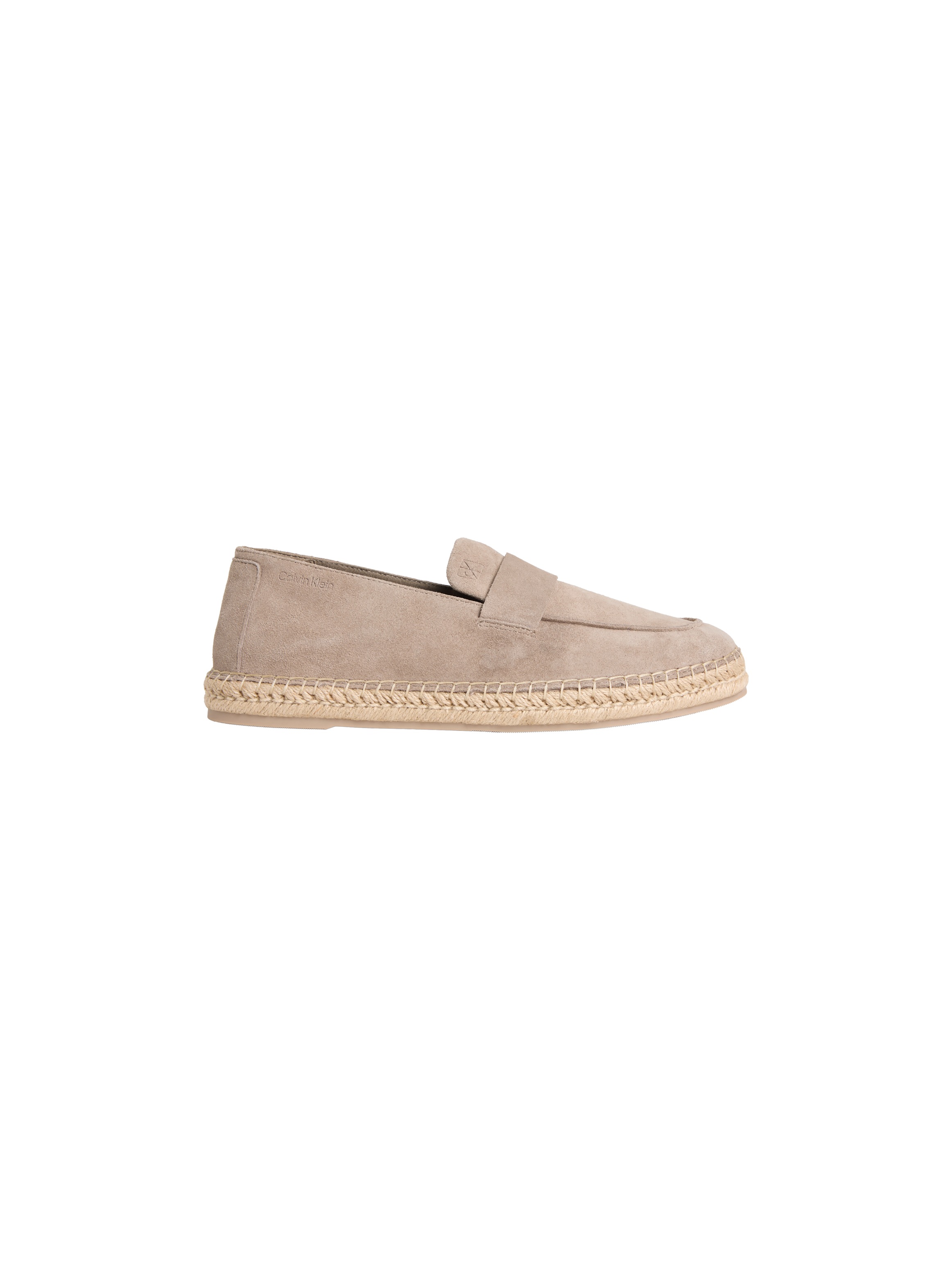 Espadrille CALVIN KLEIN "ESPADRILLE LOAFER BAND SU", Damen, Gr. 40, taupe, Veloursleder, unifarben, Basic, Schuhe Espadrille, Sommerschuh, Schlupfschuh, Mokassin zum Schlupfen 3