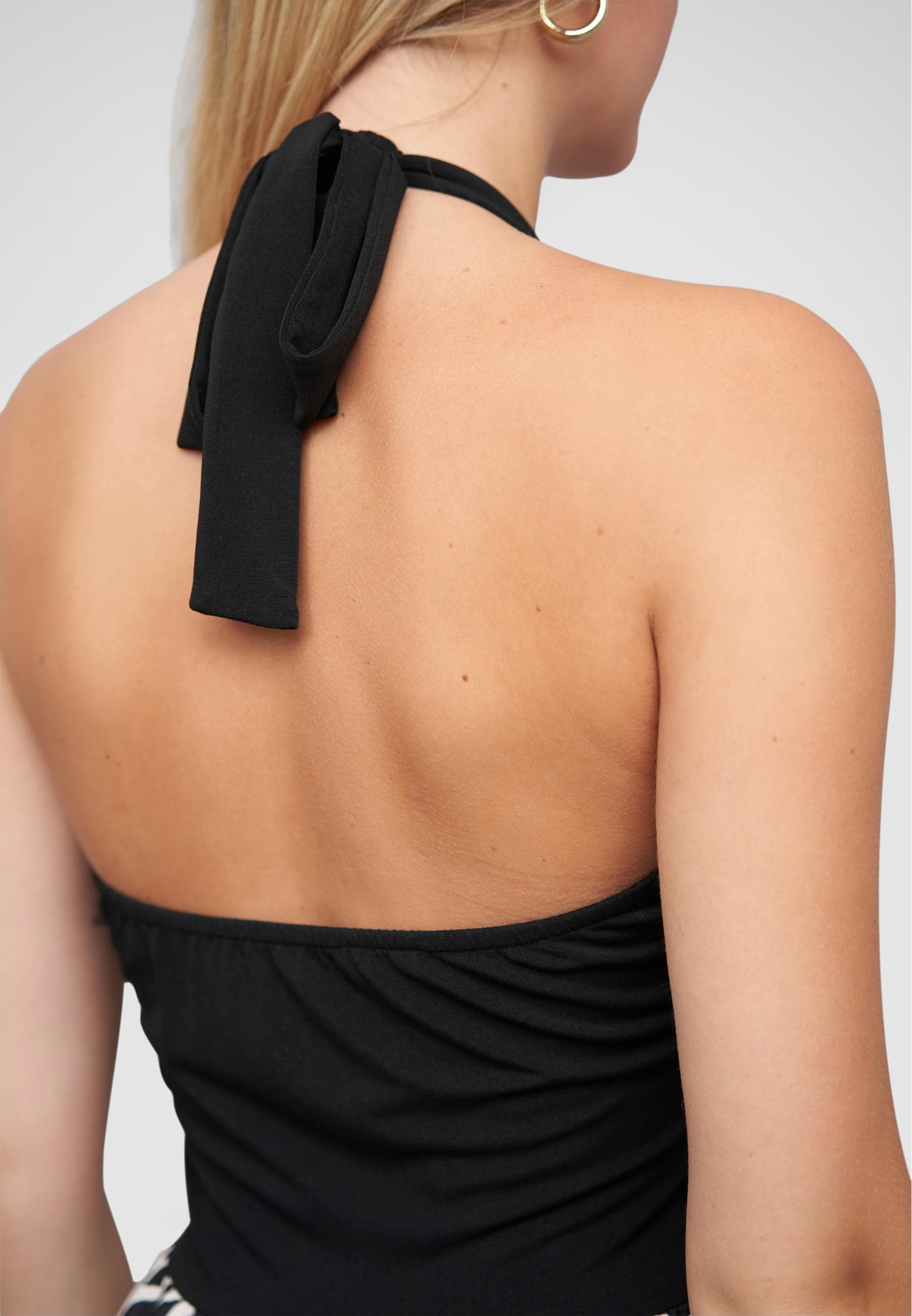 CLOUD 5IVE Shirtkleid »CLOUD 5IVE Maxi Neckholder-Dress with zebra print« 1 Stk. tlg.