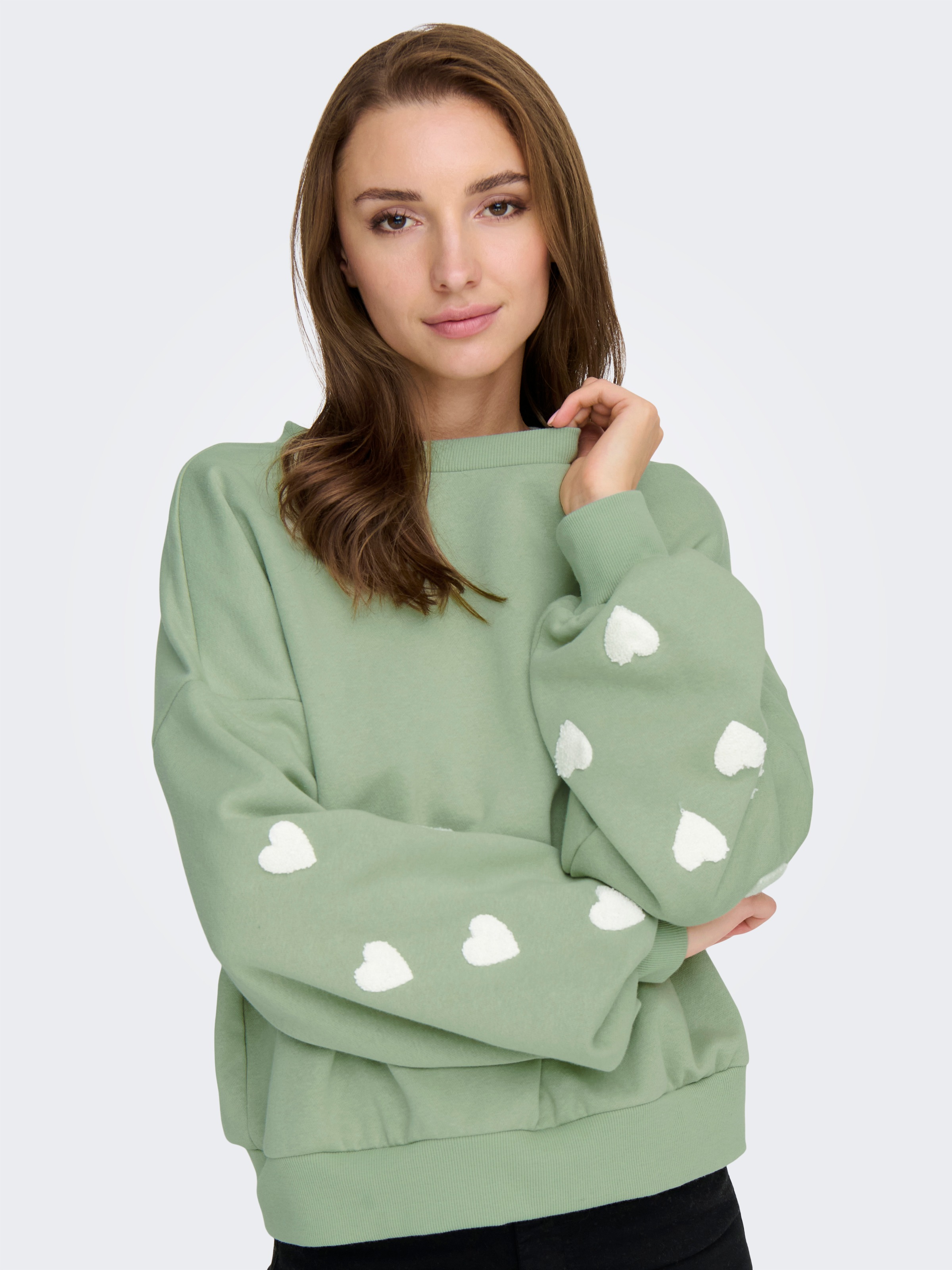 ONLY Sweatshirt "ONLMACY L/S O-NECK BOX CC SWT" günstig online kaufen