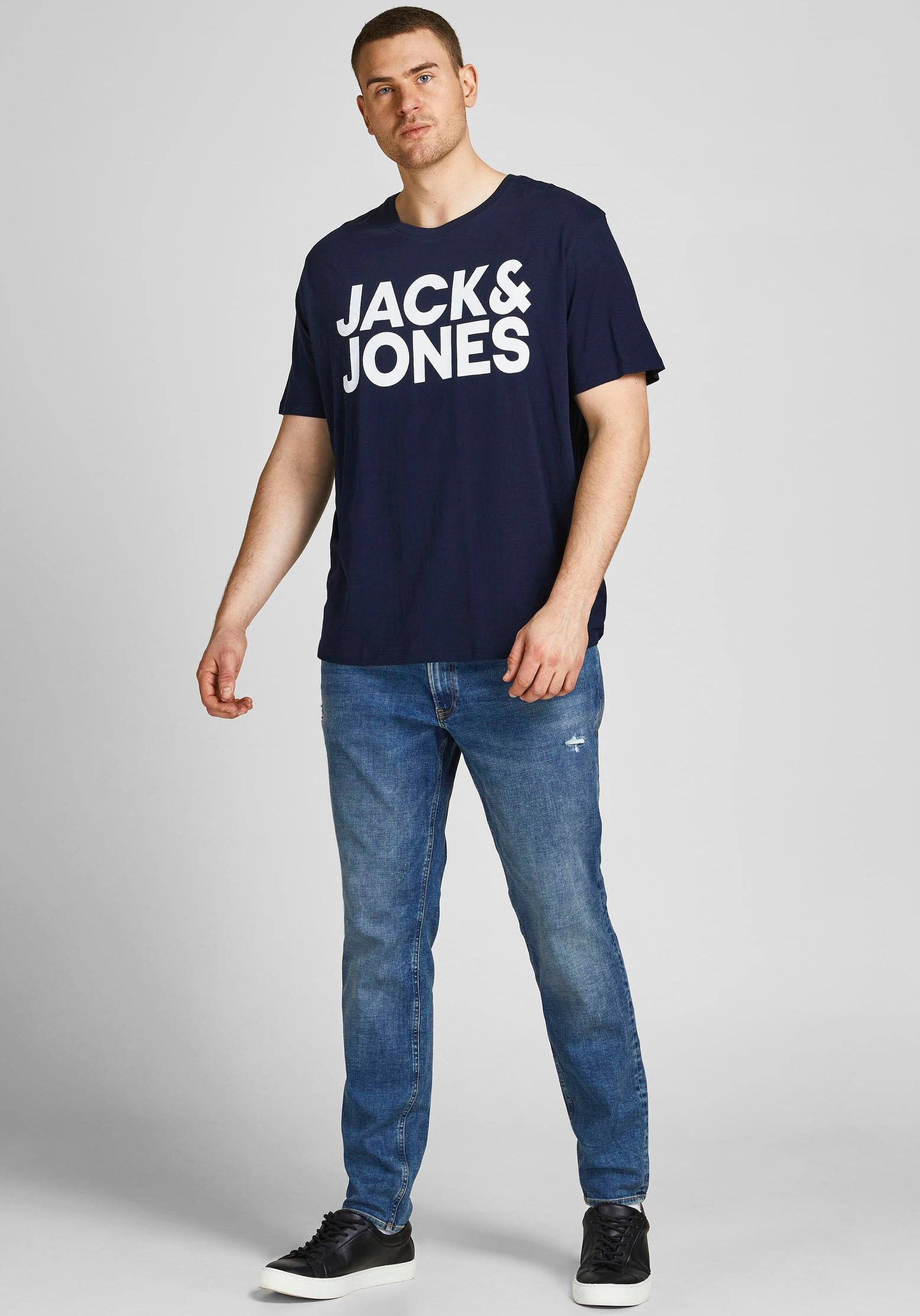 Jack & Jones PlusSize Rundhalsshirt »CORP LOGO TEE«