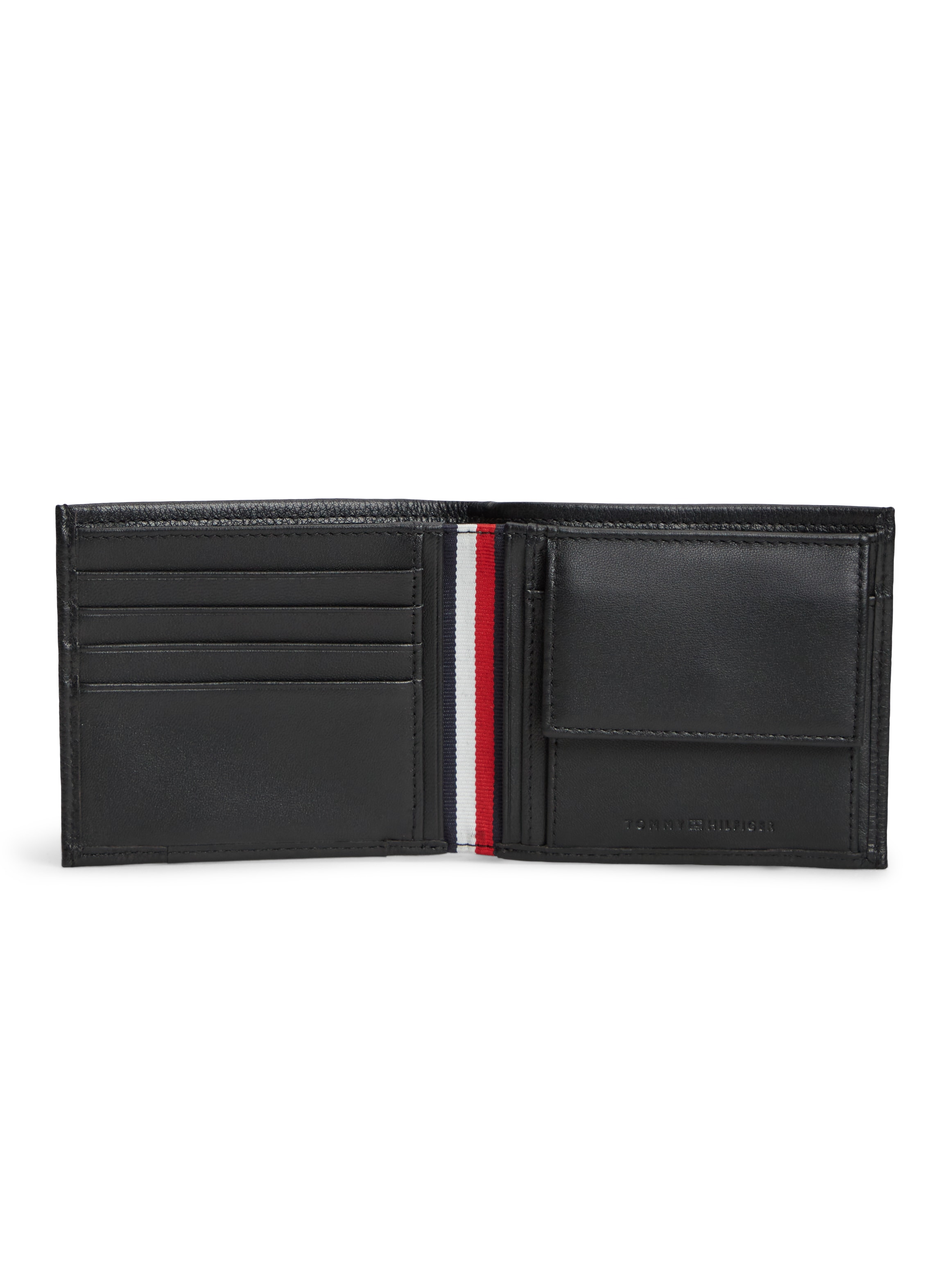 Tommy Hilfiger Geldbörse »TH CORP CC AND COIN« Herren Geldbeutel, Portemonnaie mit farbigem Textilstreifen im Inneren