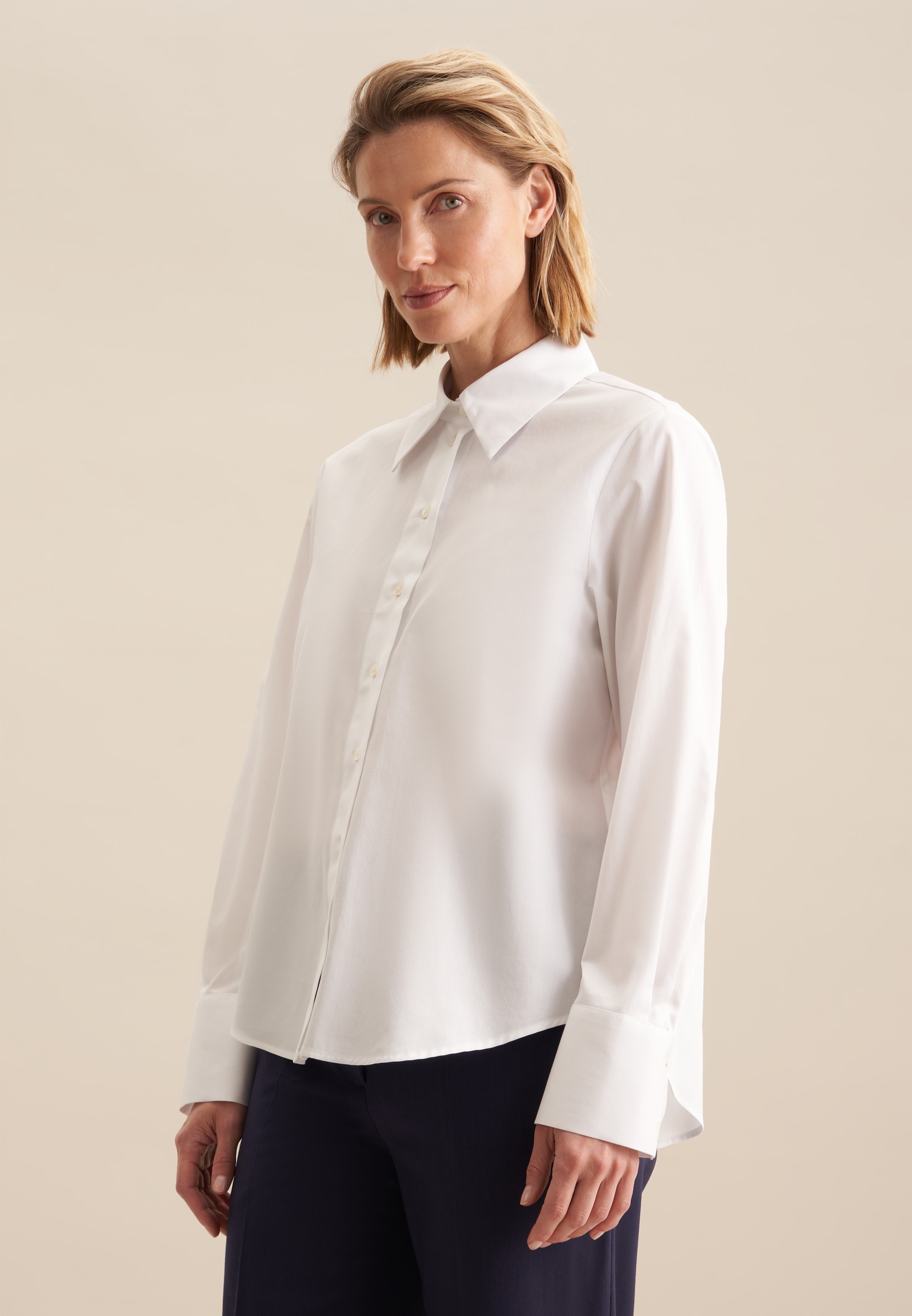 seidensticker Hemdbluse "Schwarze Rose" 1/1 Kragen Uni günstig online kaufen