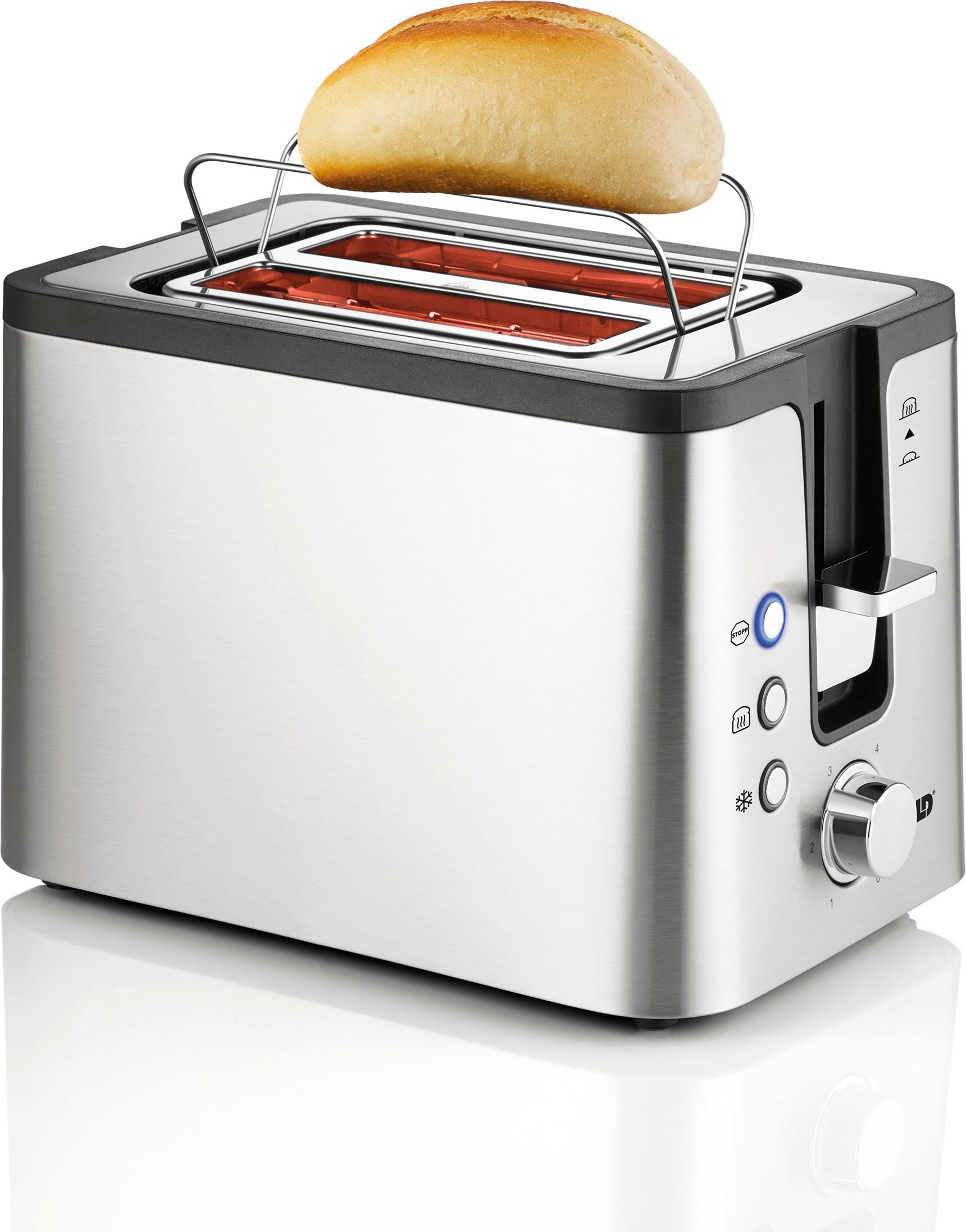 Unold Toaster "2er Kompakt 38215", 2 kurze Schlitze, für 2 Scheiben, 800 W