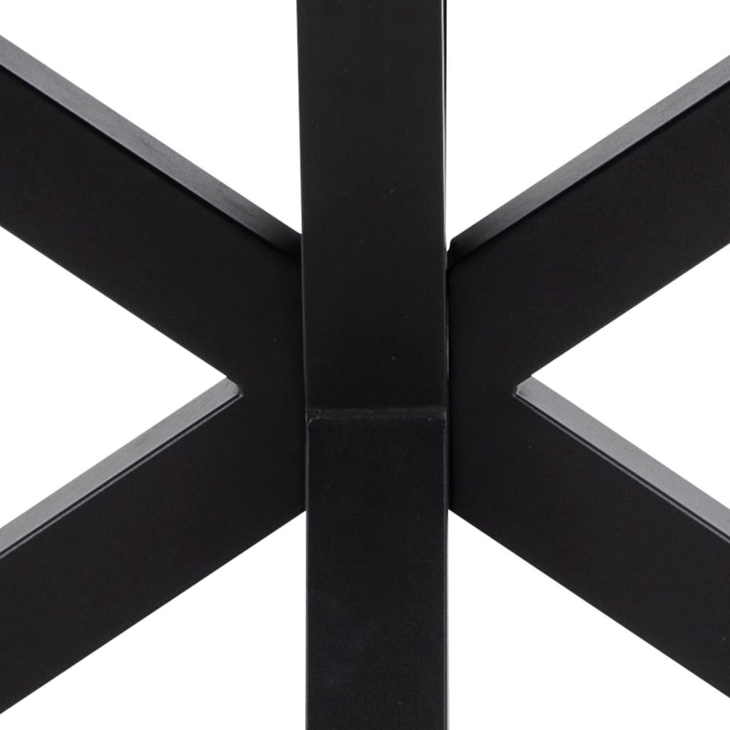 andas Esstisch »Hanna«, mit einer schwarzen Keramik-Optik Tischplatte, einem Kreuzförmigen Metallgestell, Breite 200 cm