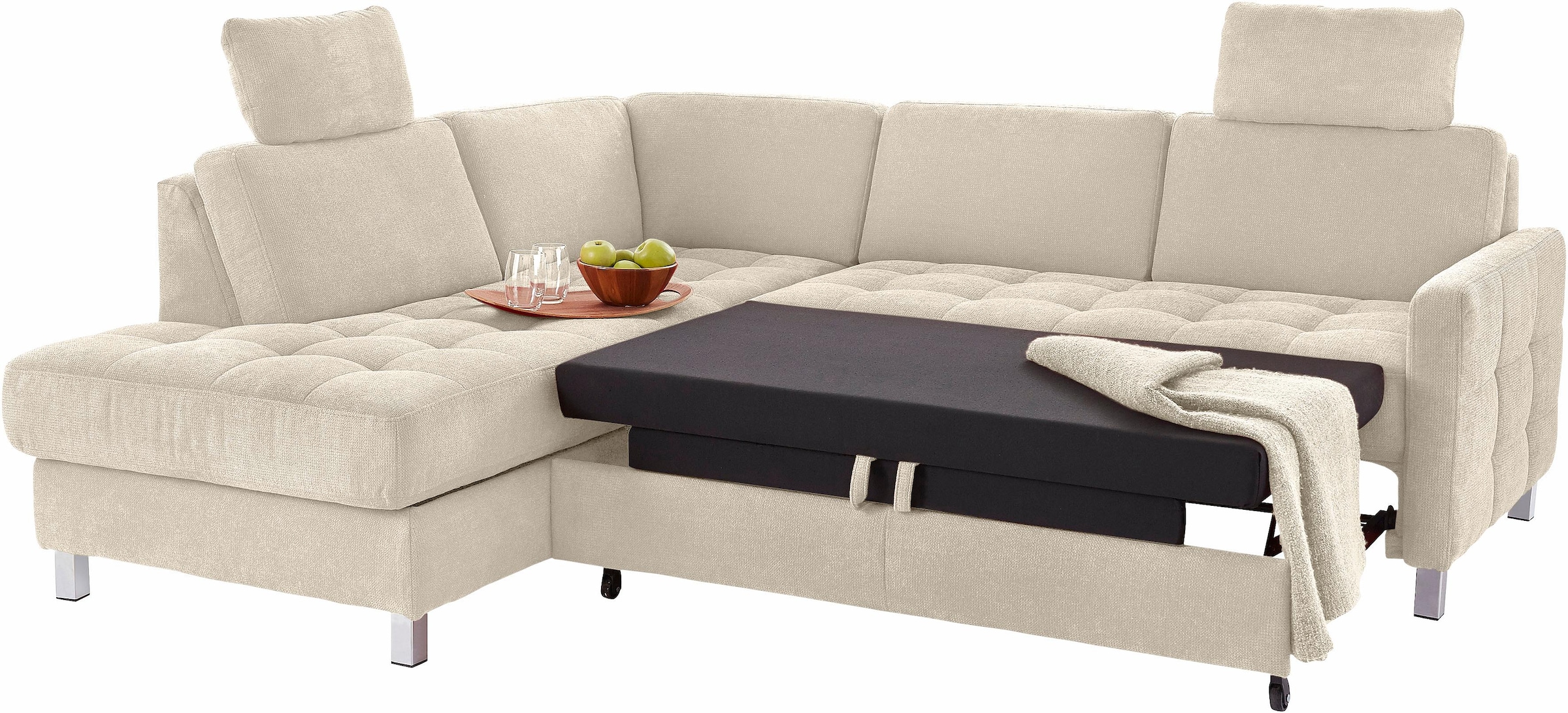 sit&more Ecksofa »Pablo L-Form«, wahlweise mit Bettfunktion