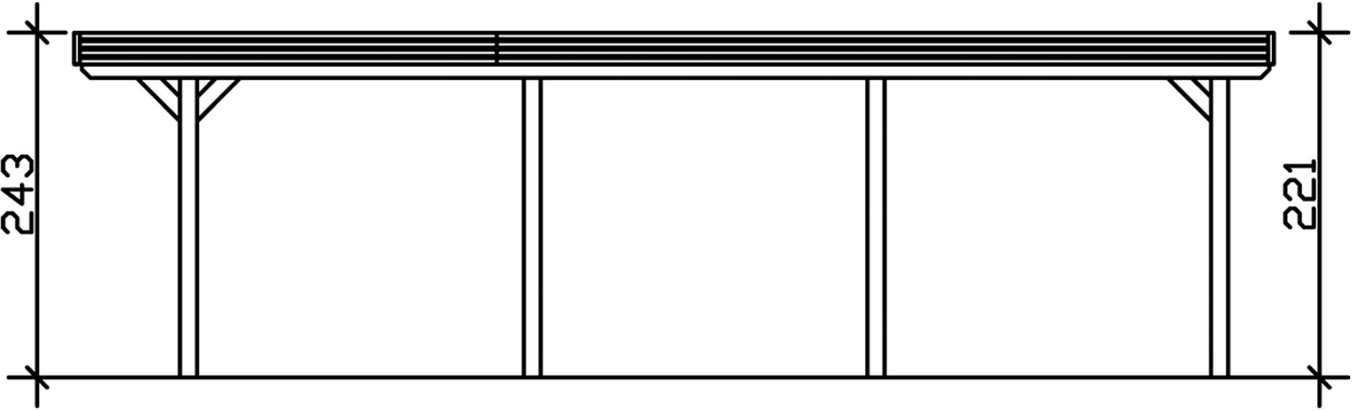 Skanholz Einzelcarport »Spessart«, 291 cm, Anthrazit