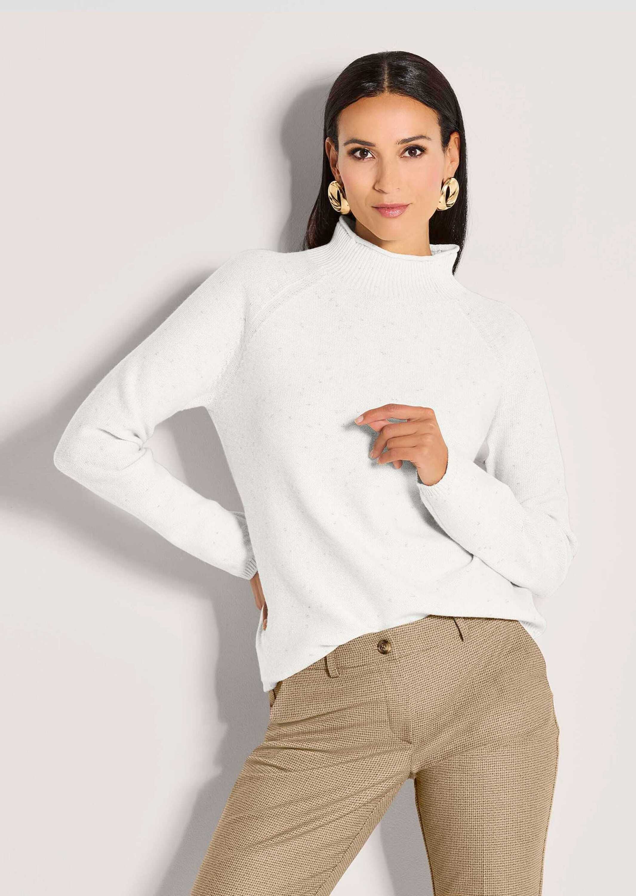 Thumbnail - MADELEINE Longpullover "Strickpullover Glanzvoller Wollpullover mit Glattstrick" mit metallischen Garn