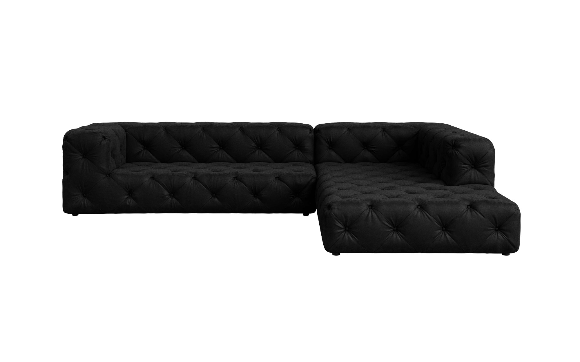 Places of Style Ecksofa »FOLLINA«, L-Form, mit klassischer Chesterfield-Knopfheftung
