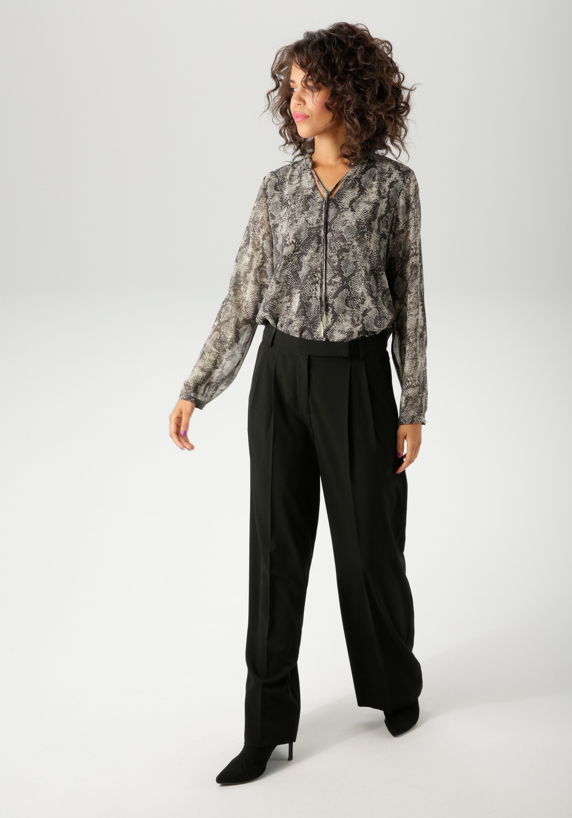 Aniston CASUAL Schlupfbluse, mit trendigem Schlangendruck - jedes Teil ein Unikat - NEUE KOLLEKTION