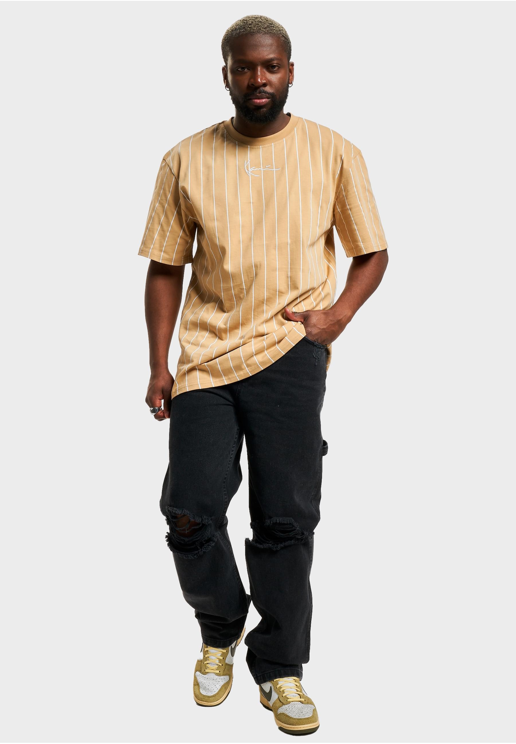 Karl Kani Bequeme Jeans »Karl Kani Herren KK Retro Baggy Workwear Knee Cut Denim«, (1 tlg.)