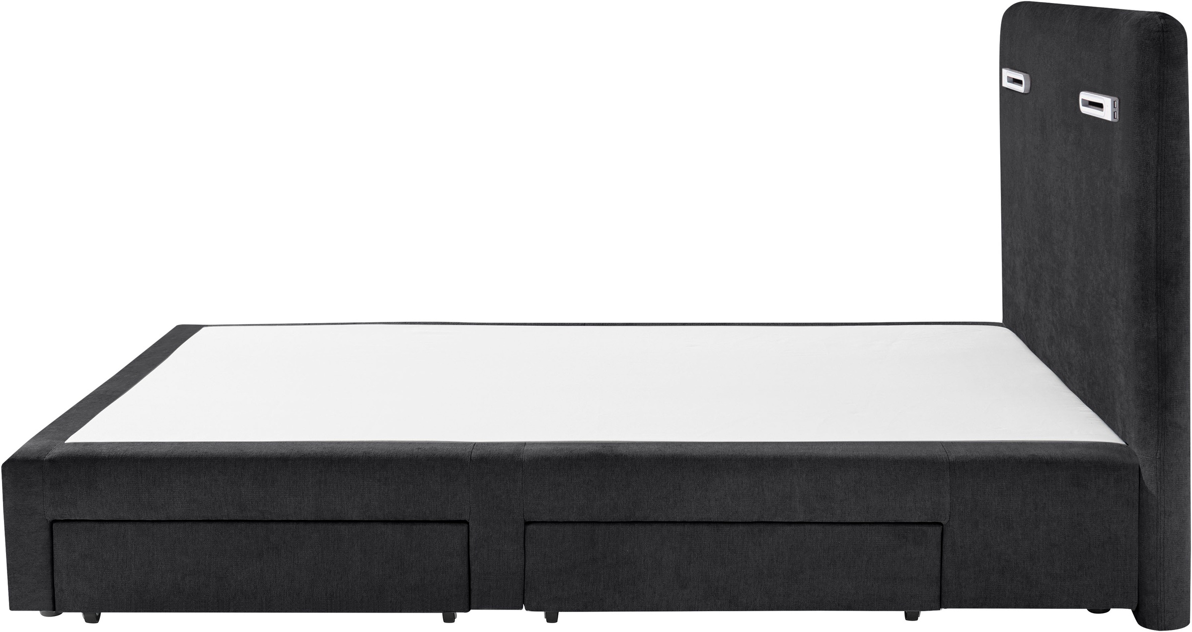 Boxbett HOME AFFAIRE "Luan", schwarz, B:127cm L:211cm, Komplettbetten, Boxspringbett, Schubkästen, LED-Beleuchtung und Topper, in Breite 120 cm und 180 cm 6