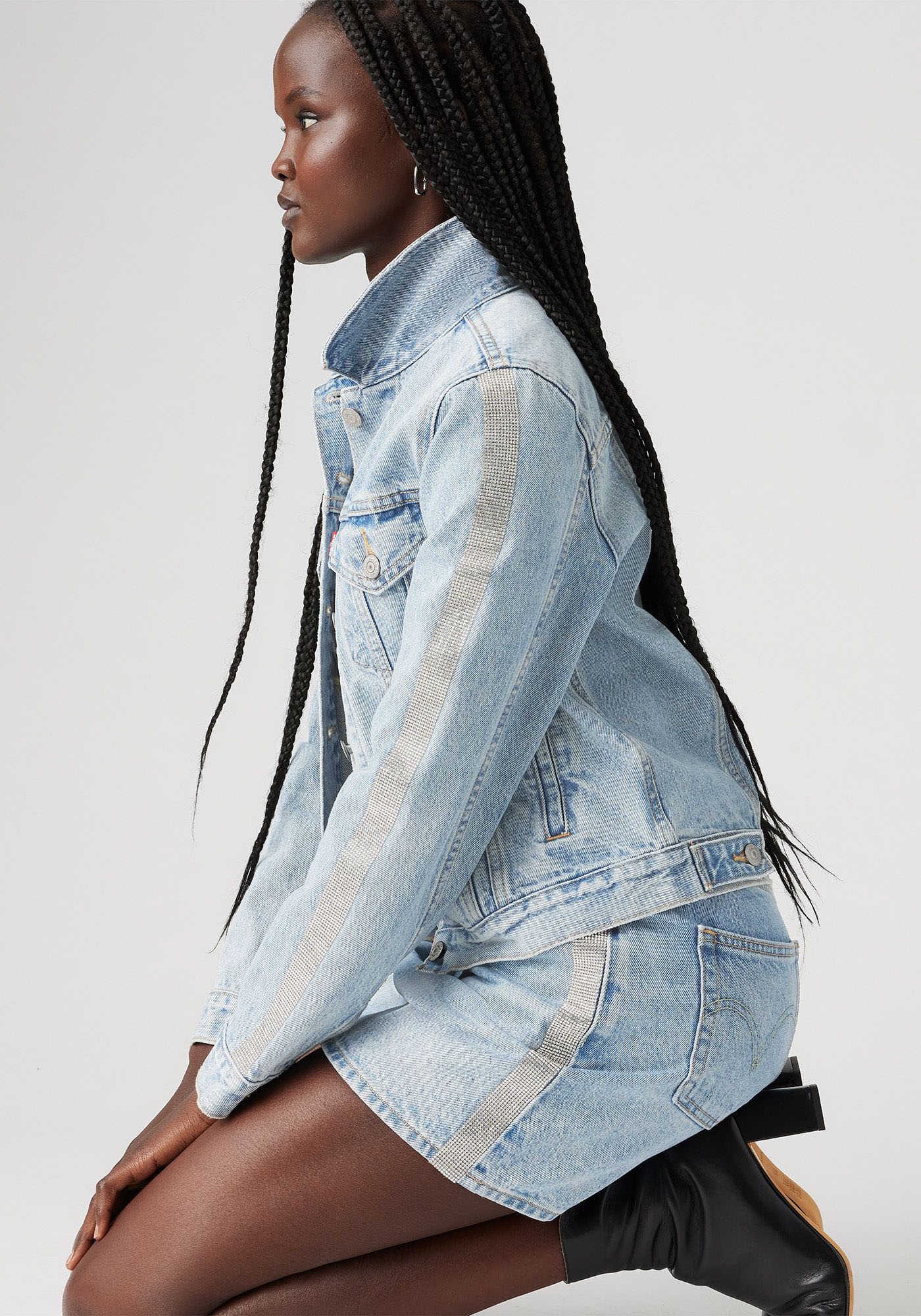 Levi's® Jeansjacke »ORIGINAL TRUCKE«, mit Glitzerdetails an Ärmeln