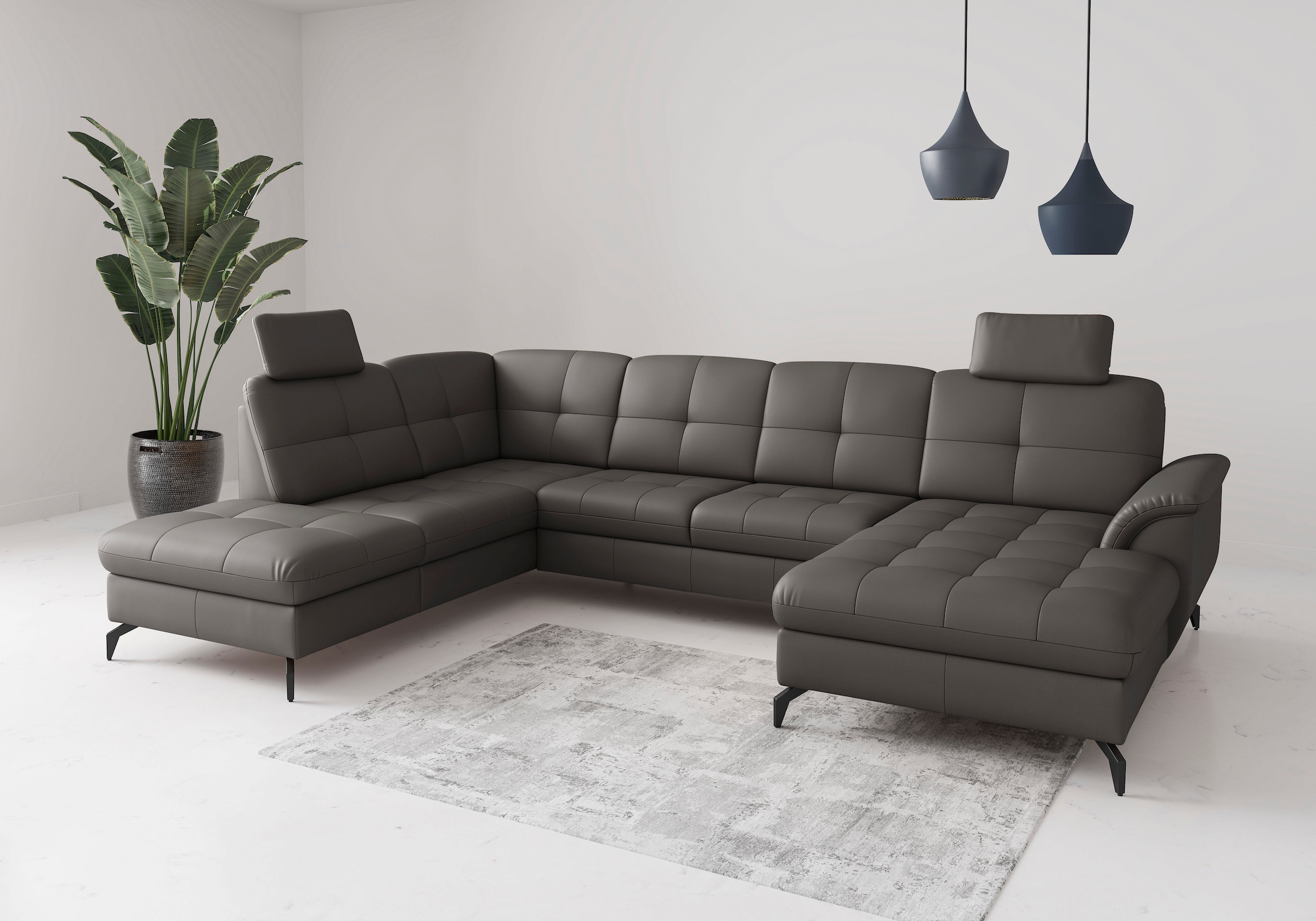Wohnlandschaft SIT & MORE, T:212cmmocca, Sofas, "Zora"