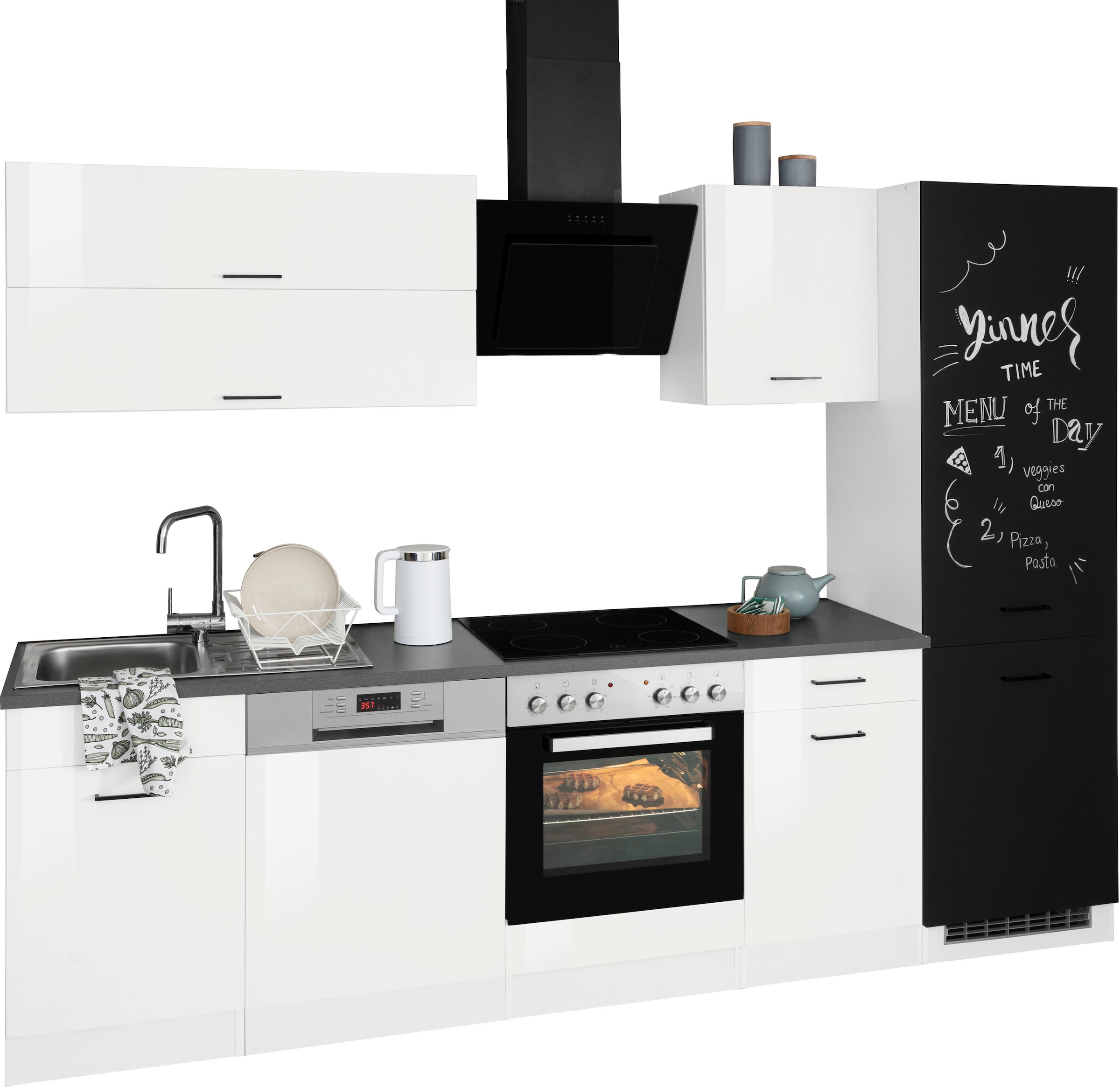 HELD MÖBEL Küchenzeile »Trier«, mit E-Geräten, Breite 280 cm