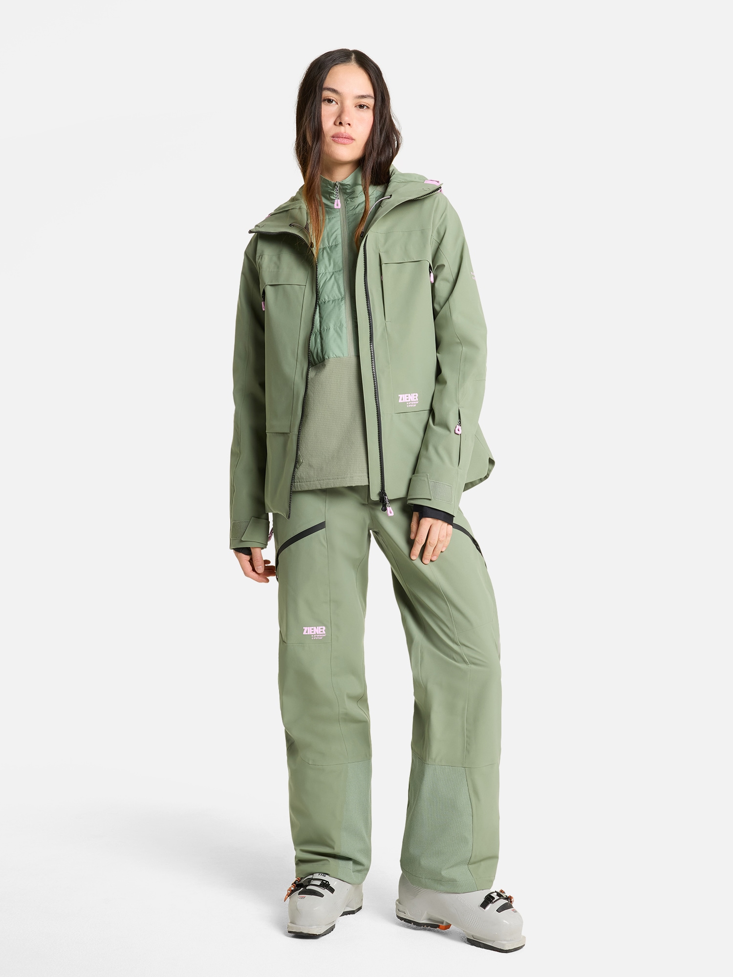 Ziener Sweatshirt »RAFY-Z DAMEN«, wind- u. wasserabweisend, warm, elastisch, Stehkragen
