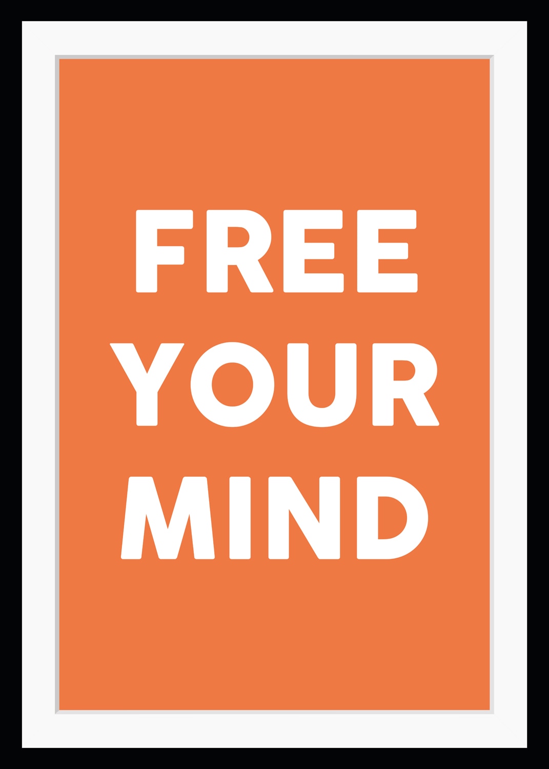 Bild »FREE YOUR MIND«, Sprüche & Texte, gerahmt, Spruch