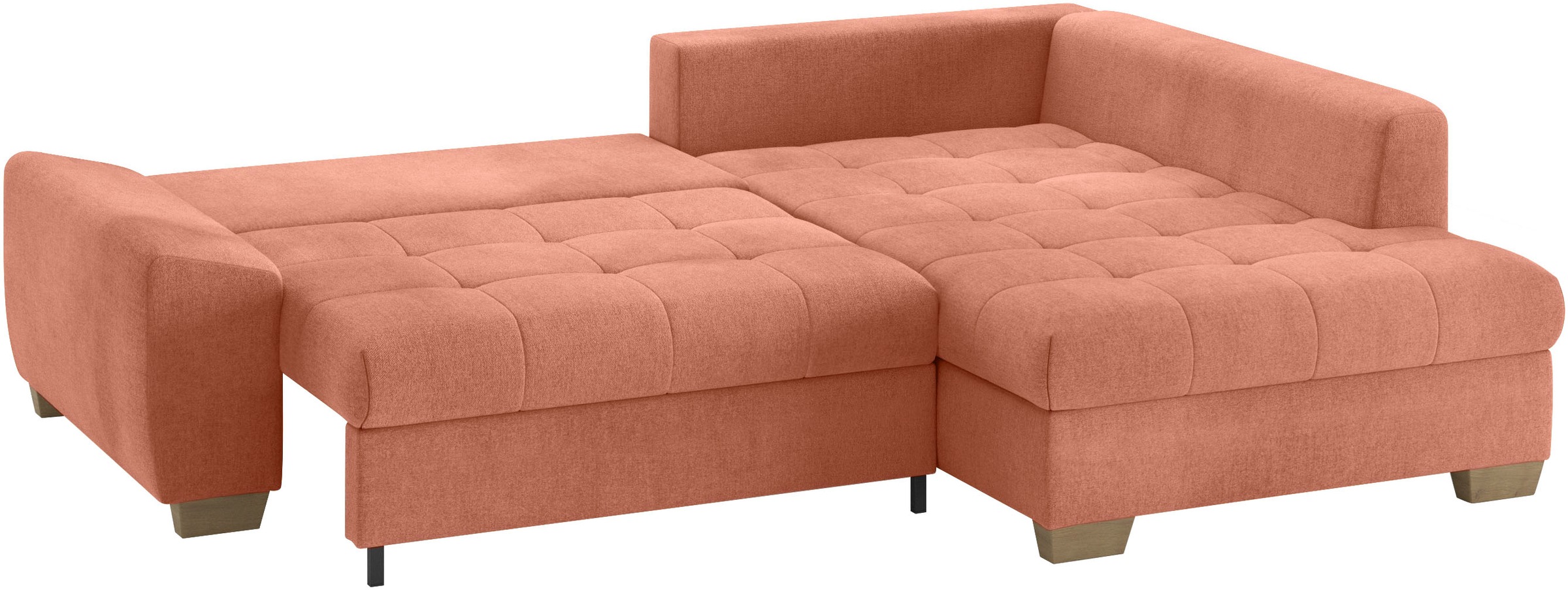 Mr. Couch Ecksofa »Nikita II, L-Form«, Wahlweise mit Bettfunktion, Bettkasten & RGB-LED-Beleuchtung