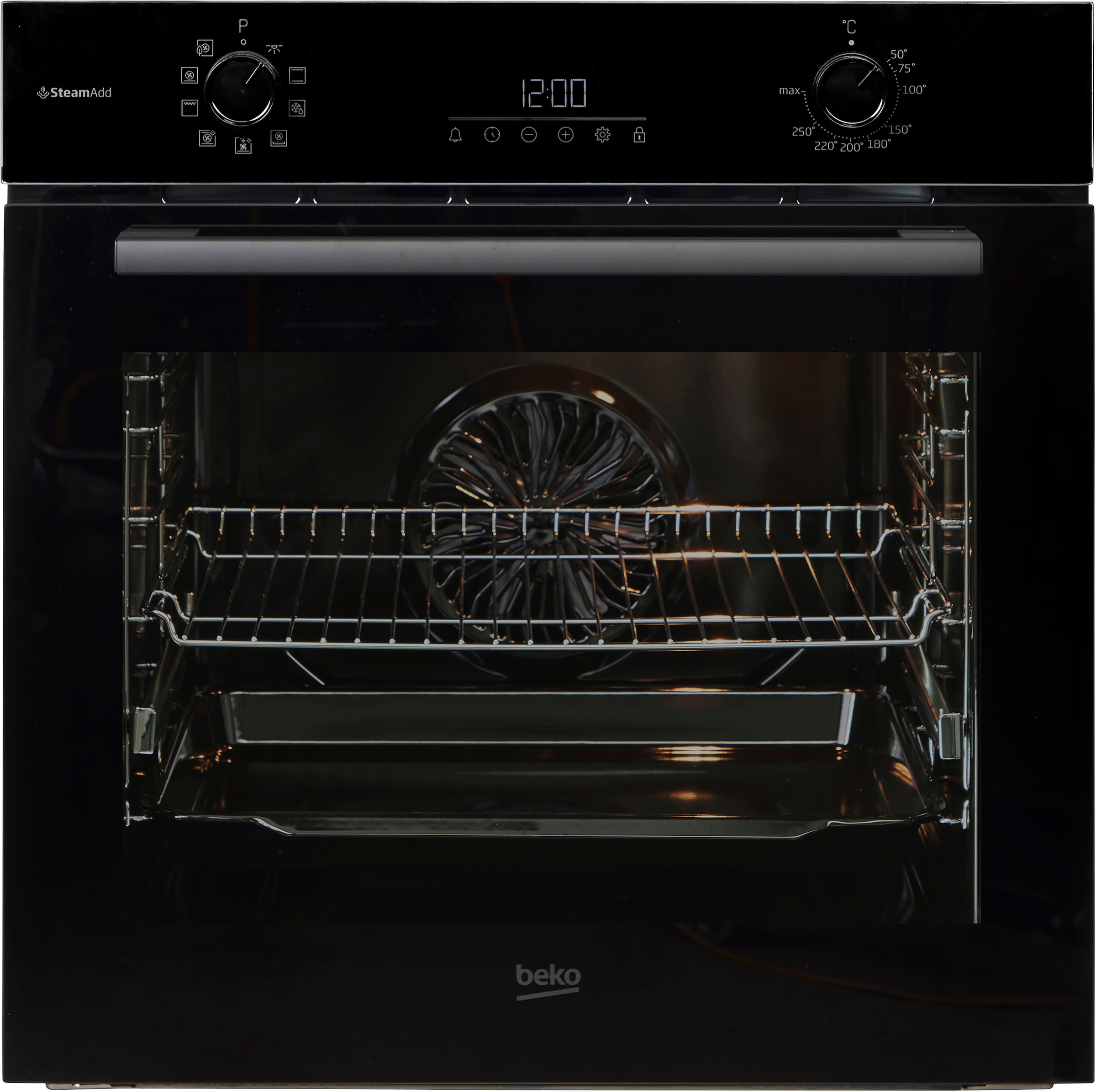 BEKO Einbaubackofen »BCBIS17300B« mit 1-fach-Teleskopauszug Dampf für knusprige Kruste & fluffiges Inneres dank SteamAdd