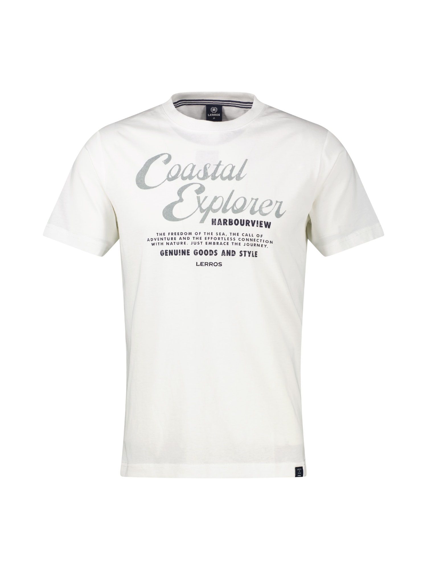 LERROS T-Shirt "T-Shirt aus 100 % Baumwolle mit Brustprint" günstig online kaufen