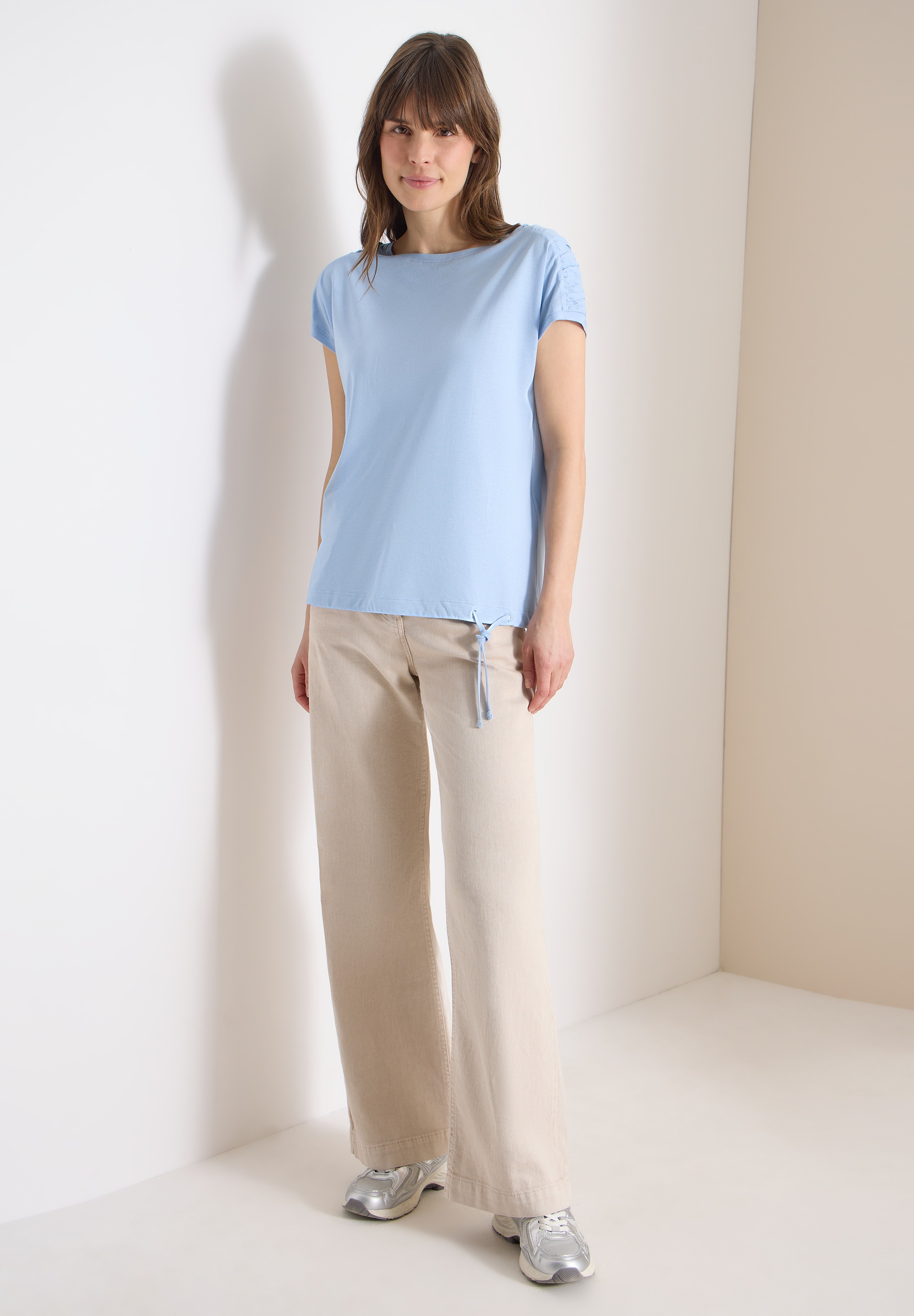 Thumbnail - Cecil Rundhalsshirt mit Raffung