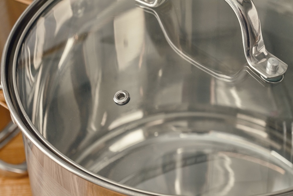 RESTO Kitchenware Kochtopf »Libra, Topf energiesparend und spülmaschinenfest«, Edelstahl 18/10, (2 tlg.), mit hitzebeständigem Glasdeckel und Griffen