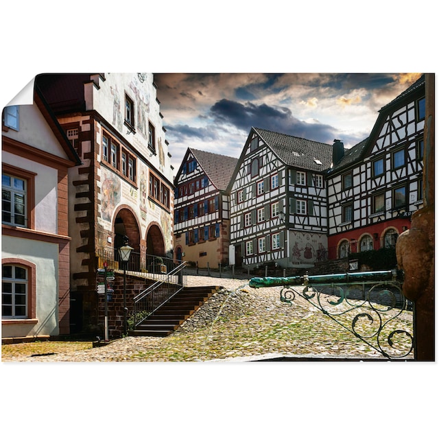 Artland Wandbild »alter Marktplatz Schiltach Schwarzwald«, Gebäude, (1 St.),  als Alubild, Leinwandbild, Wandaufkleber oder Poster in versch. Größen  kaufen | BAUR