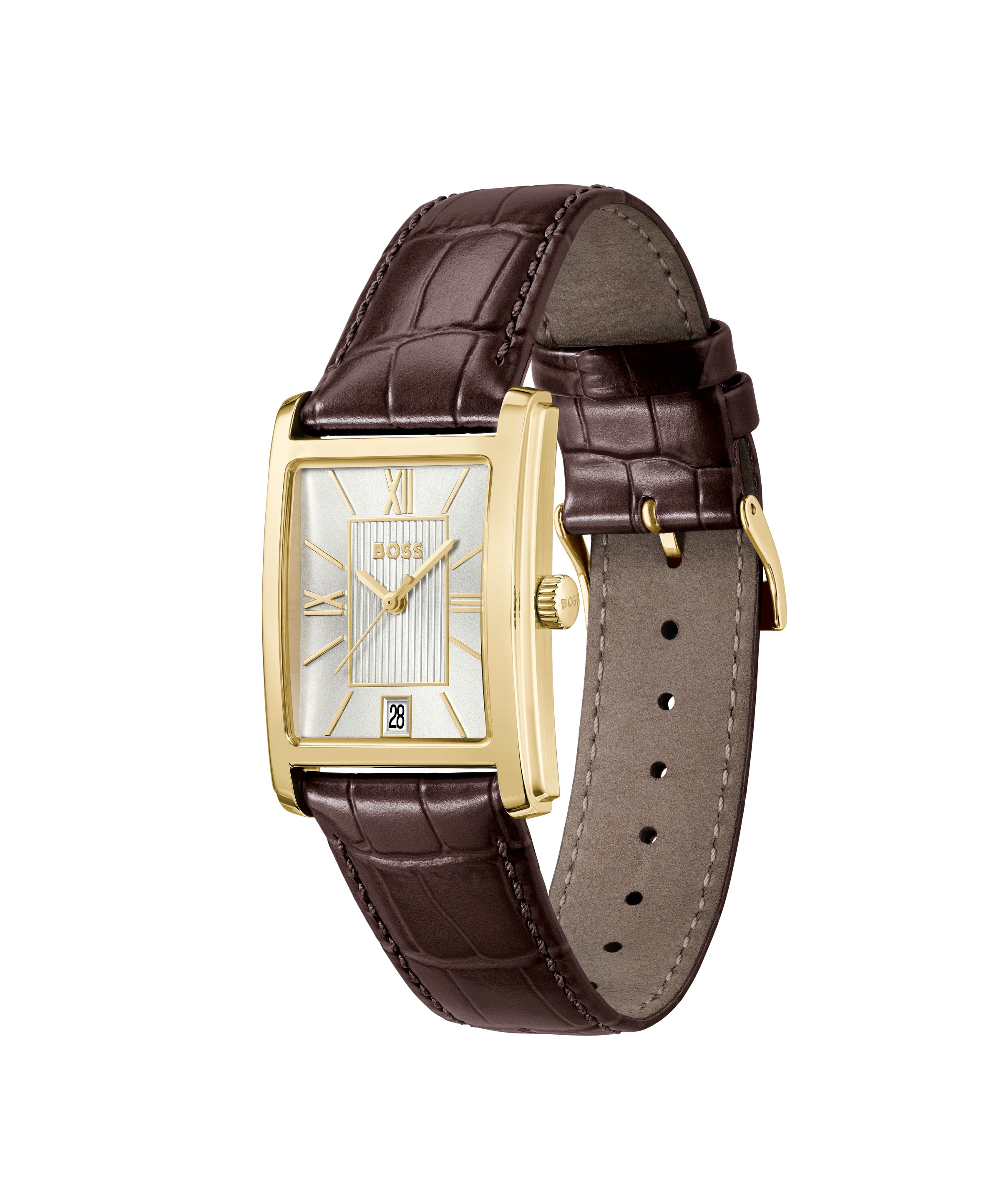 BOSS Quarzuhr »PRINCIPLE DRESS«, Armbanduhr, Damenuhr, Herrenuhr, Lederarmband, analog, Tag