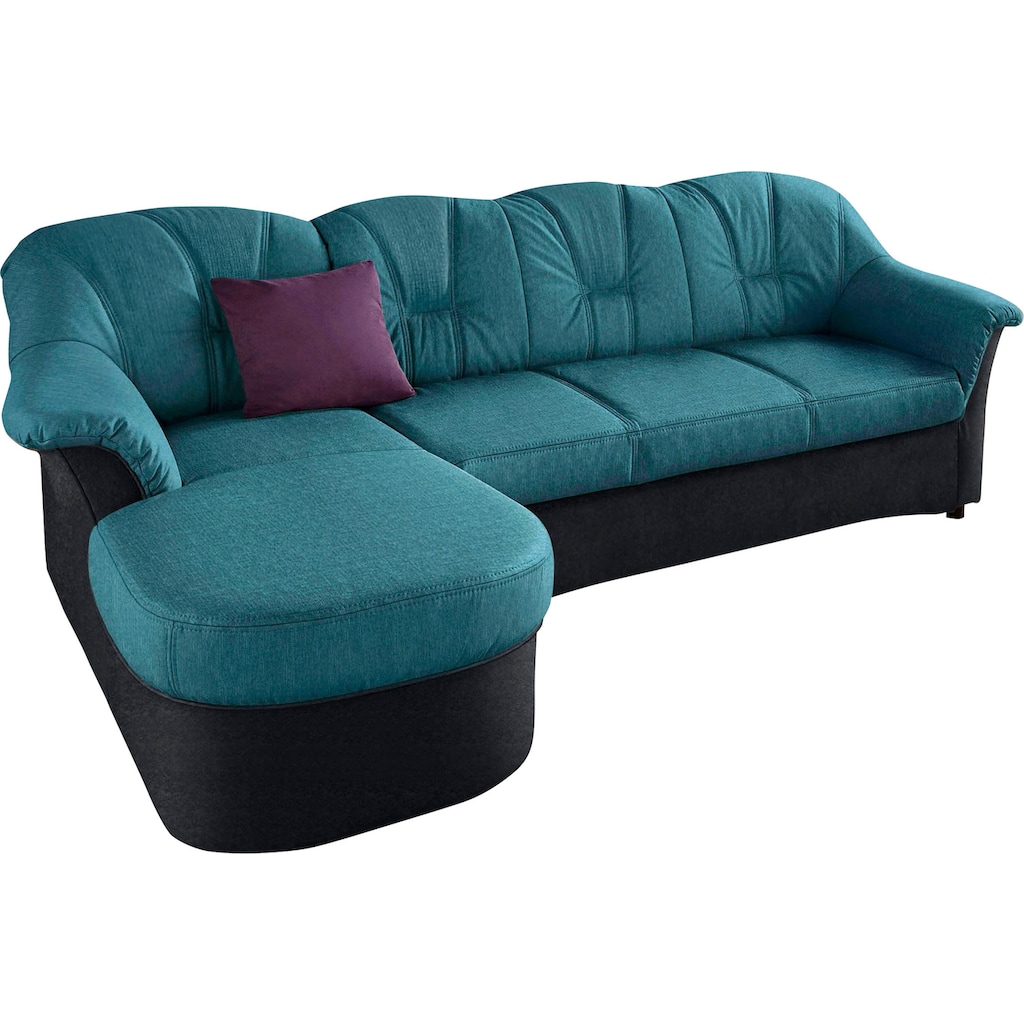 DOMO collection Ecksofa »Flores Schlafsofa, B/T/H: 233/142/86 cm, L-Form«