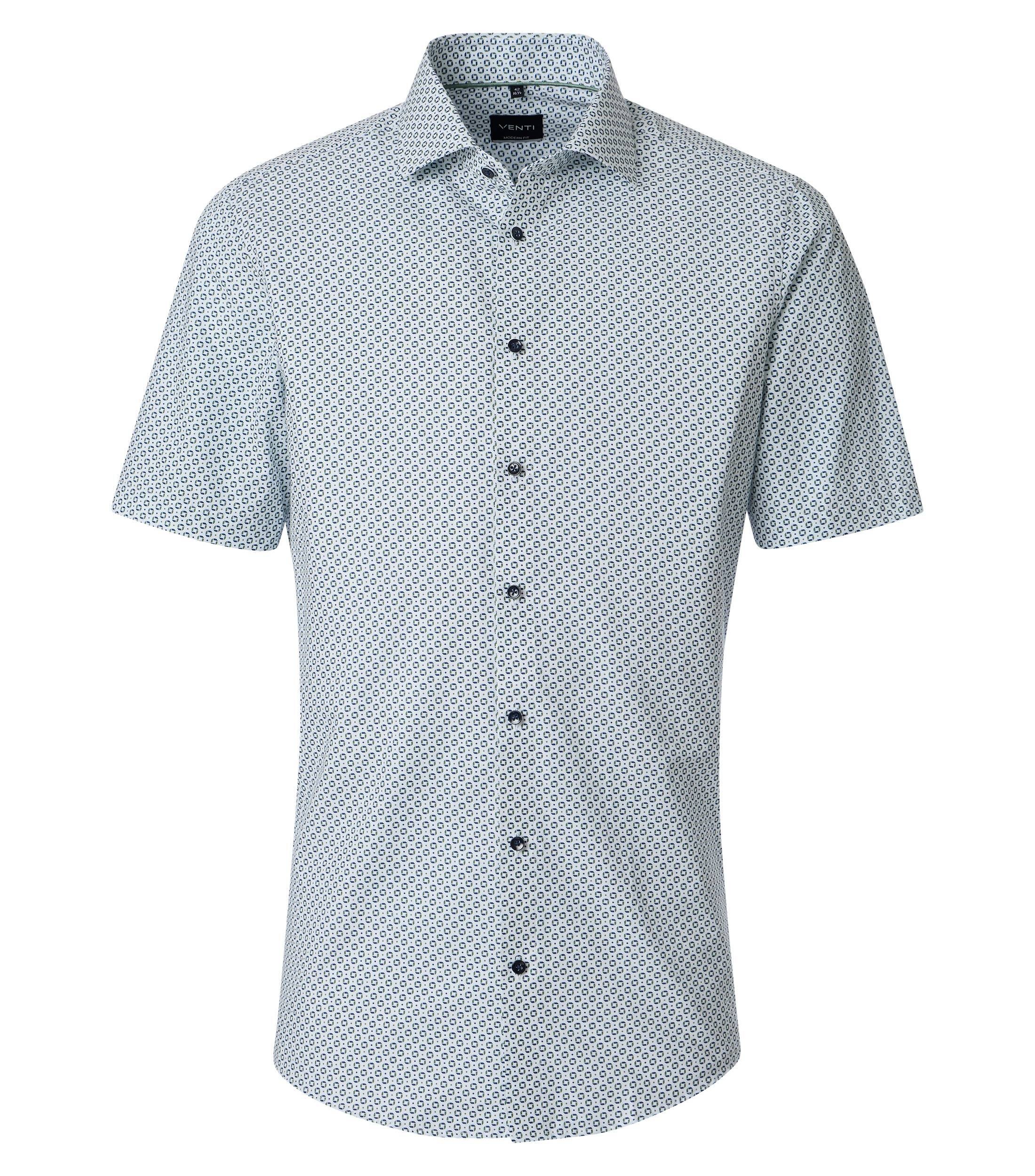 Chemise Business VENTI Manches Courtes Print Homme Vert Taille 41 4