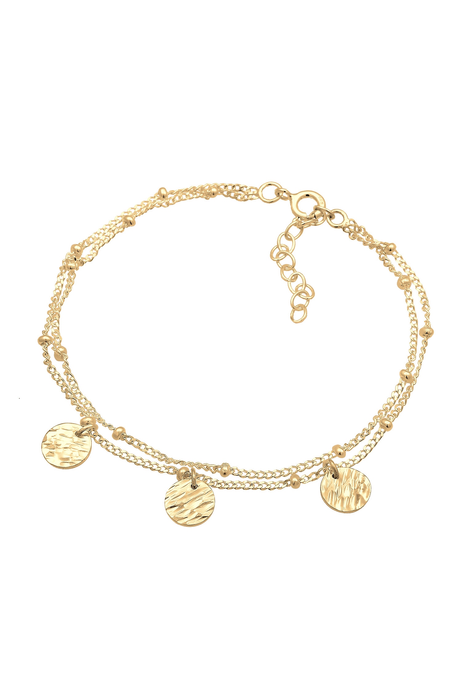 Elli Armband »Kugelkette Plättchen 925 Sterling Silber«