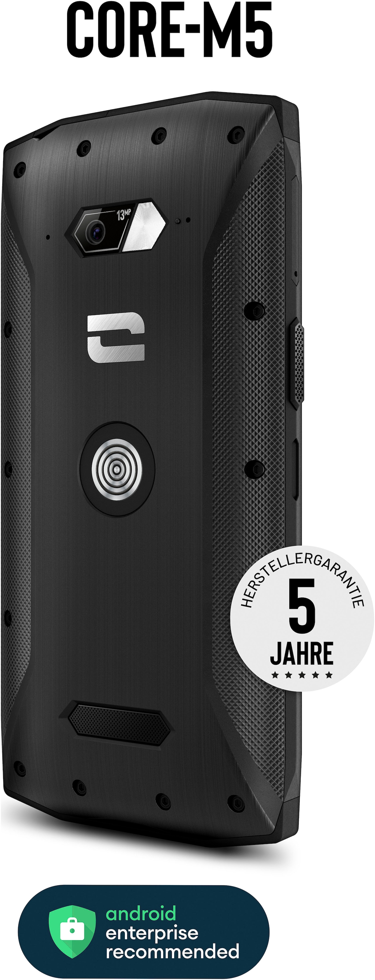 CROSSCALL Smartphone »Core-M5«, schwarz, 12,57 cm/4,95 Zoll, 64 GB Speicherplatz, 13 MP Kamera