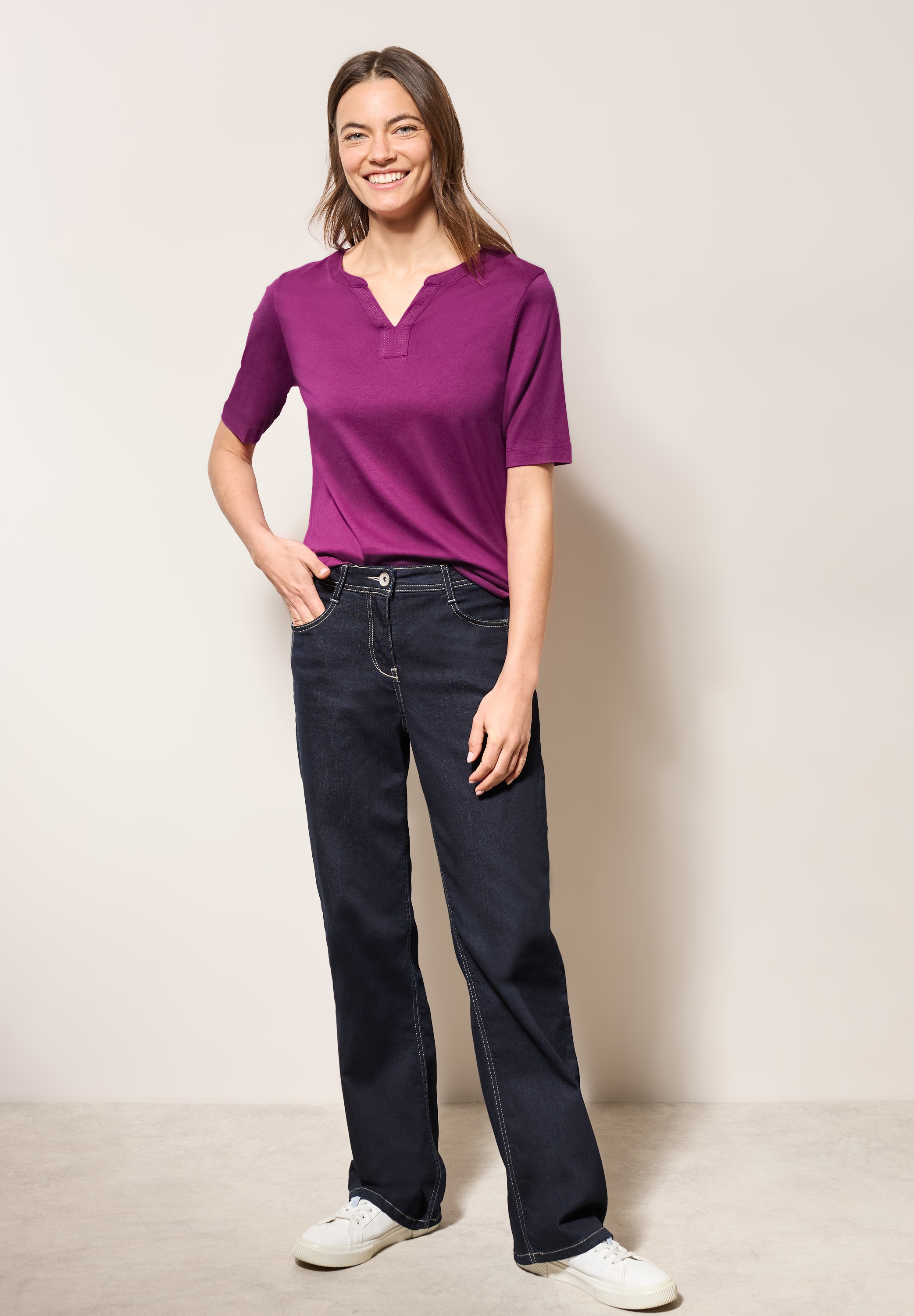 Cecil T-Shirt, im soften Baumwoll-Mix