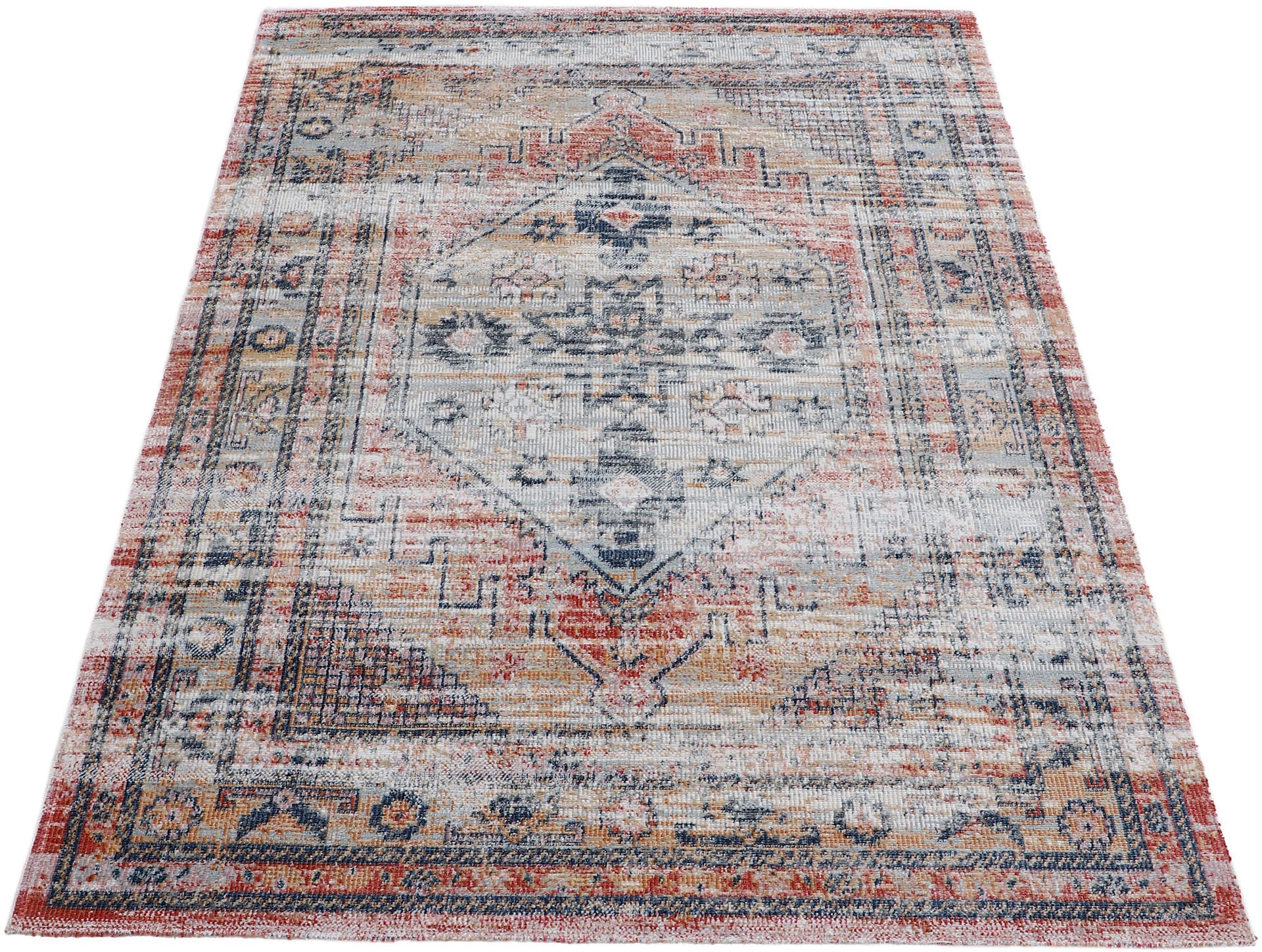 carpetfine Teppich "Omen 1" rechteckig 3 mm Höhe Orient Vintage Look günstig online kaufen