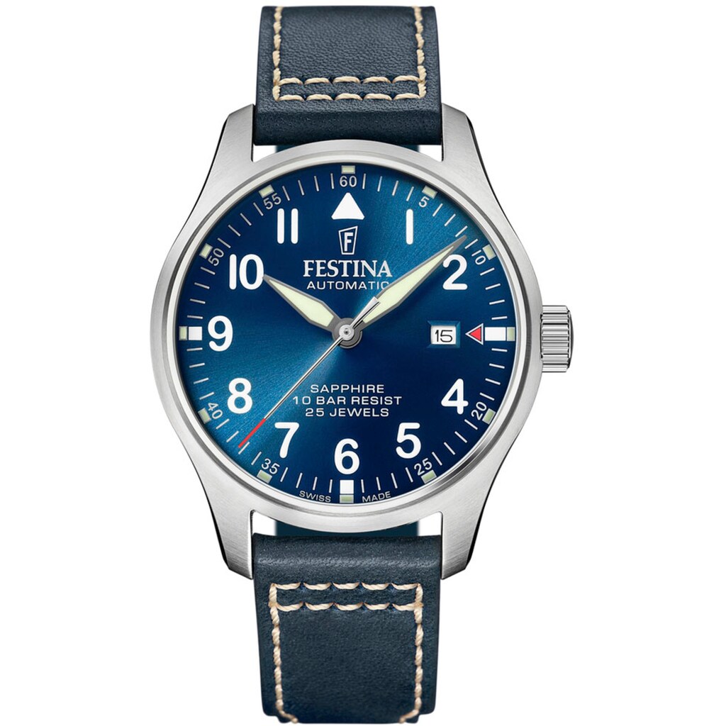 Festina Automatikuhr »Festina Swiss Made Pilot, F20151/3«